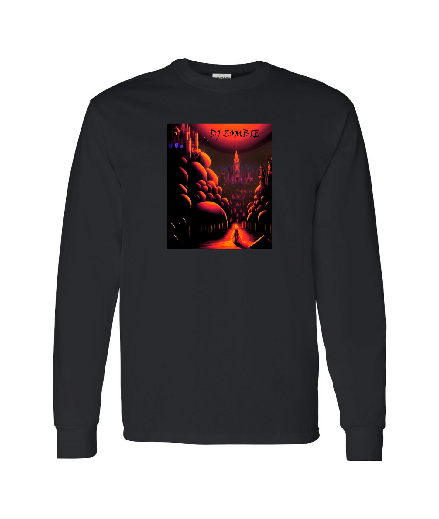 Dj Zombie - Mushroom Forest - Black Long Sleeve T