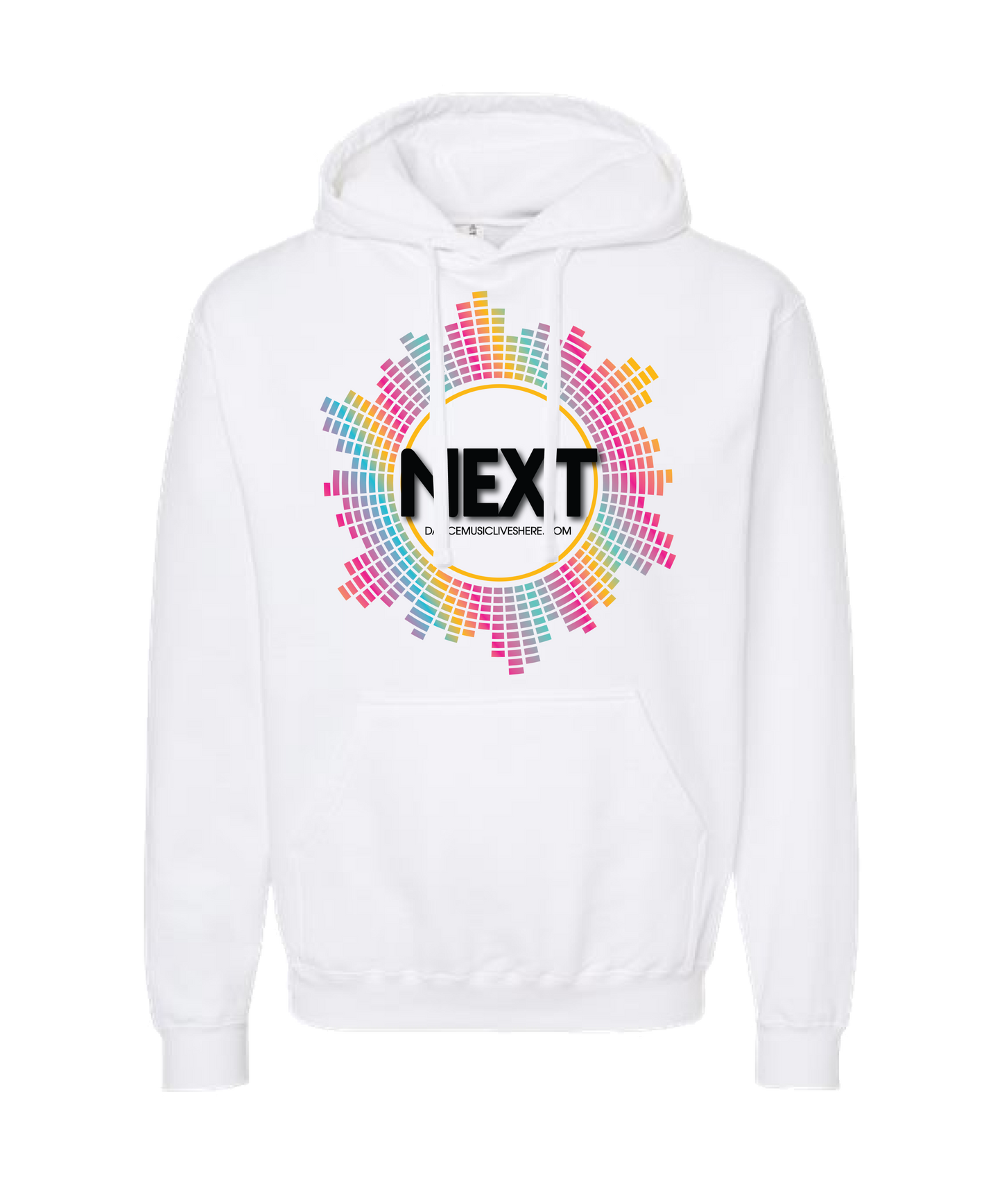 DanceMusicLiveshere.com - NEXT - White Hoodie