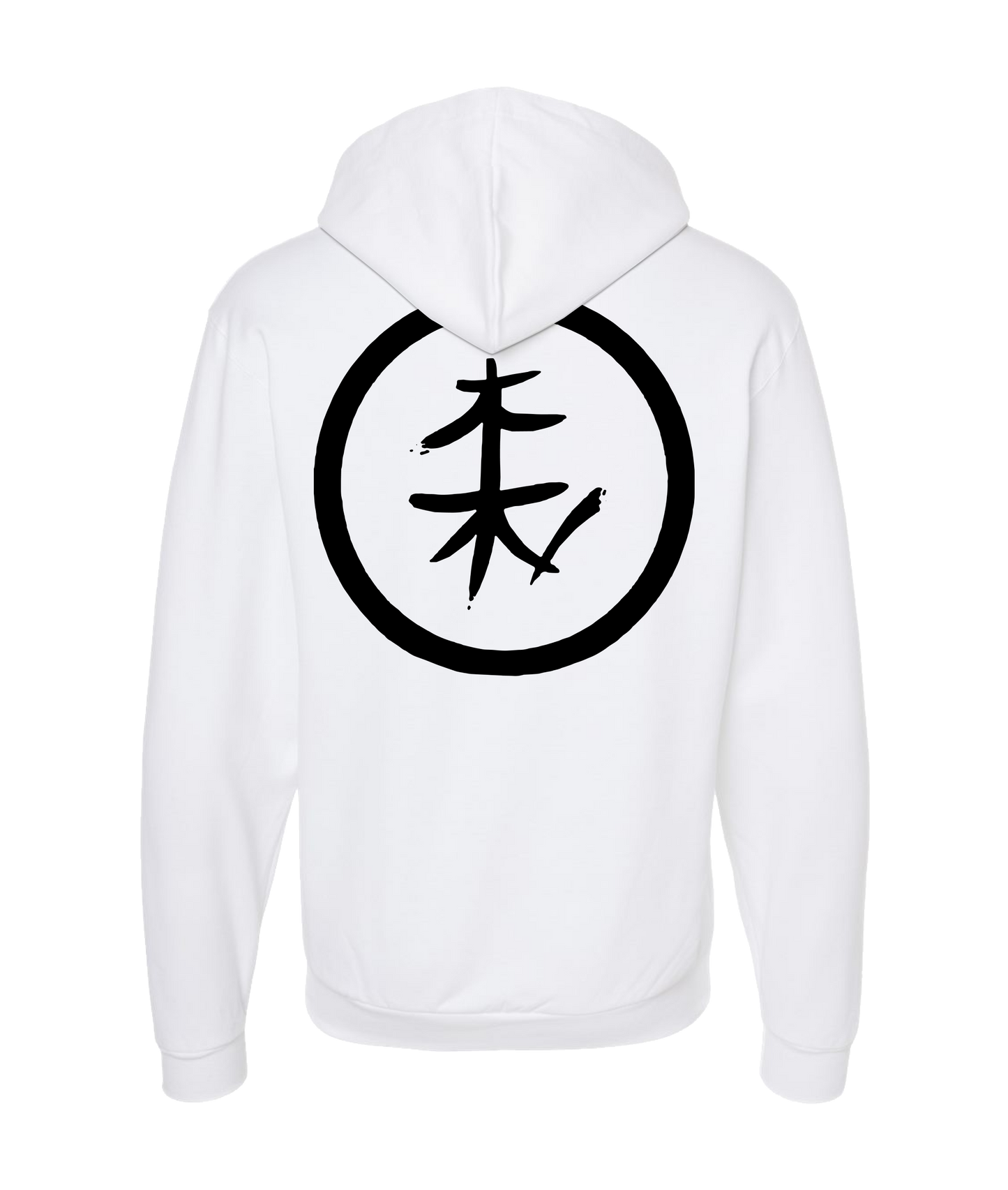 DARC MIND - Logo 2 - White Zip Up Hoodie