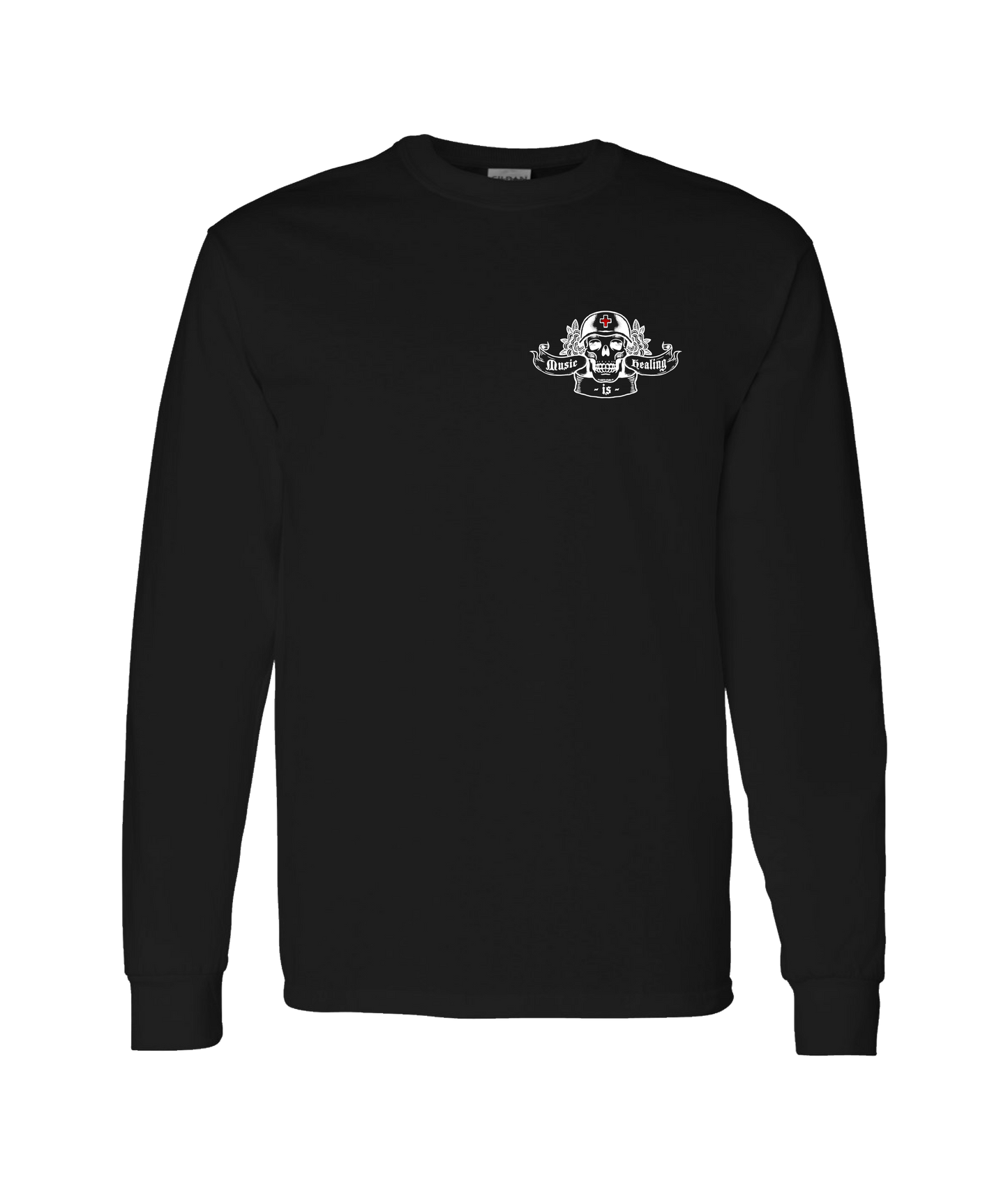 Doc Lohn Music - Music is Healing - Black Long Sleeve T