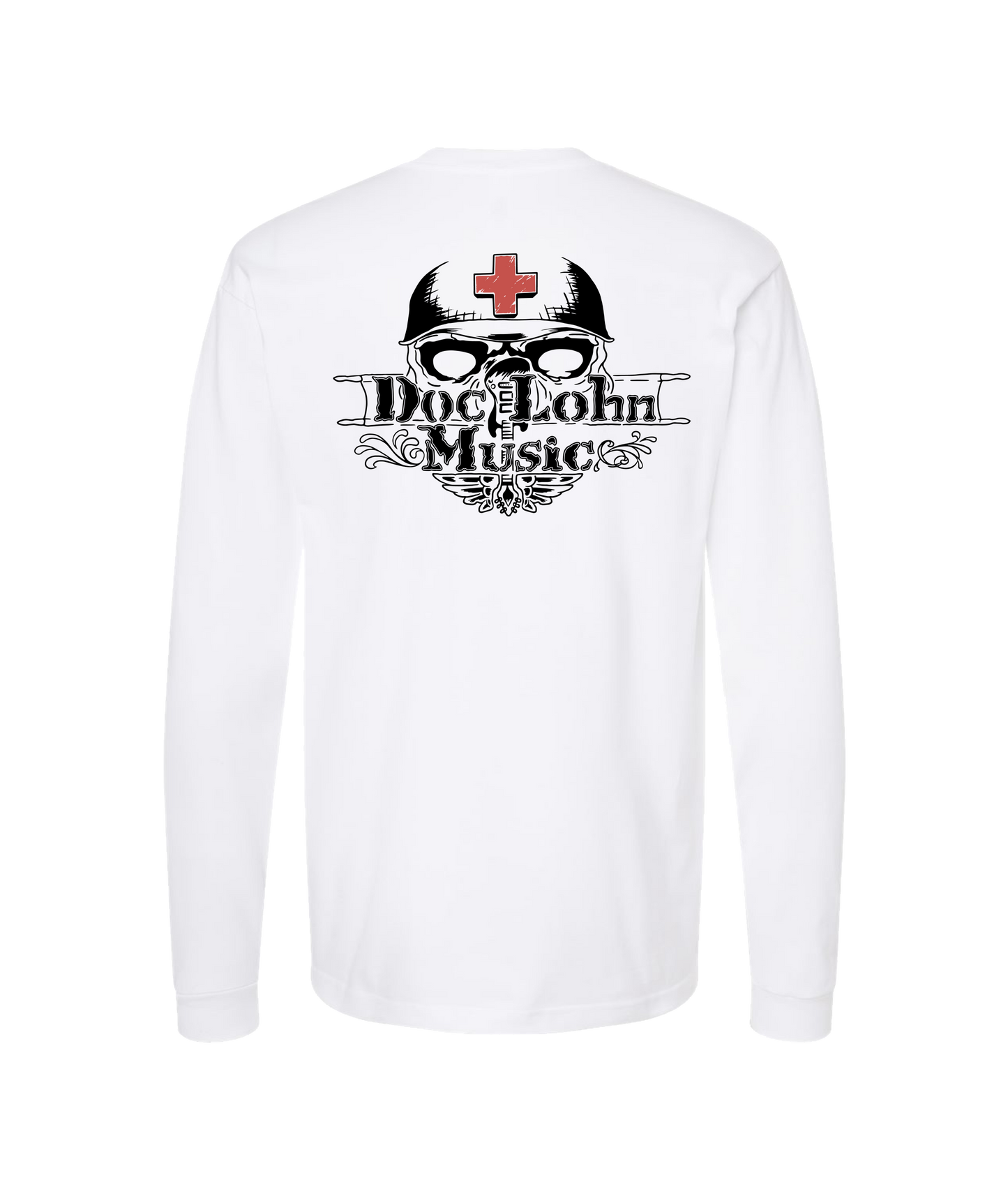 Doc Lohn Music - Music is Healing - White Long Sleeve T