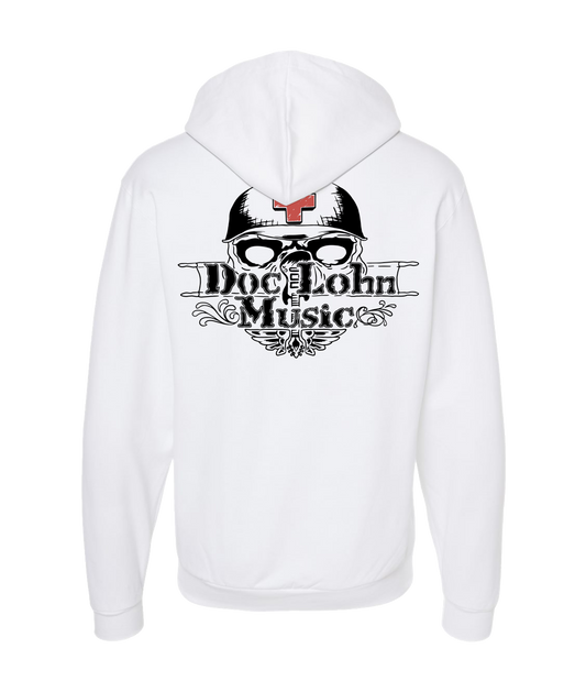 Doc Lohn Music - Music is Healing - White Zip Up Hoodie