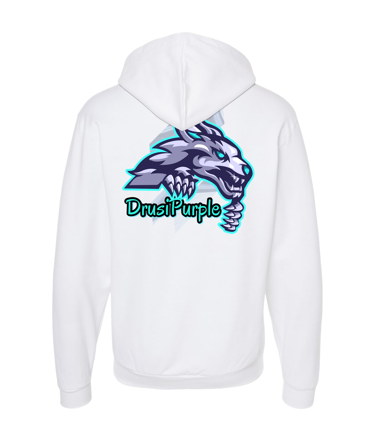 DrusiPurple - Logo - White Zip Up Hoodie