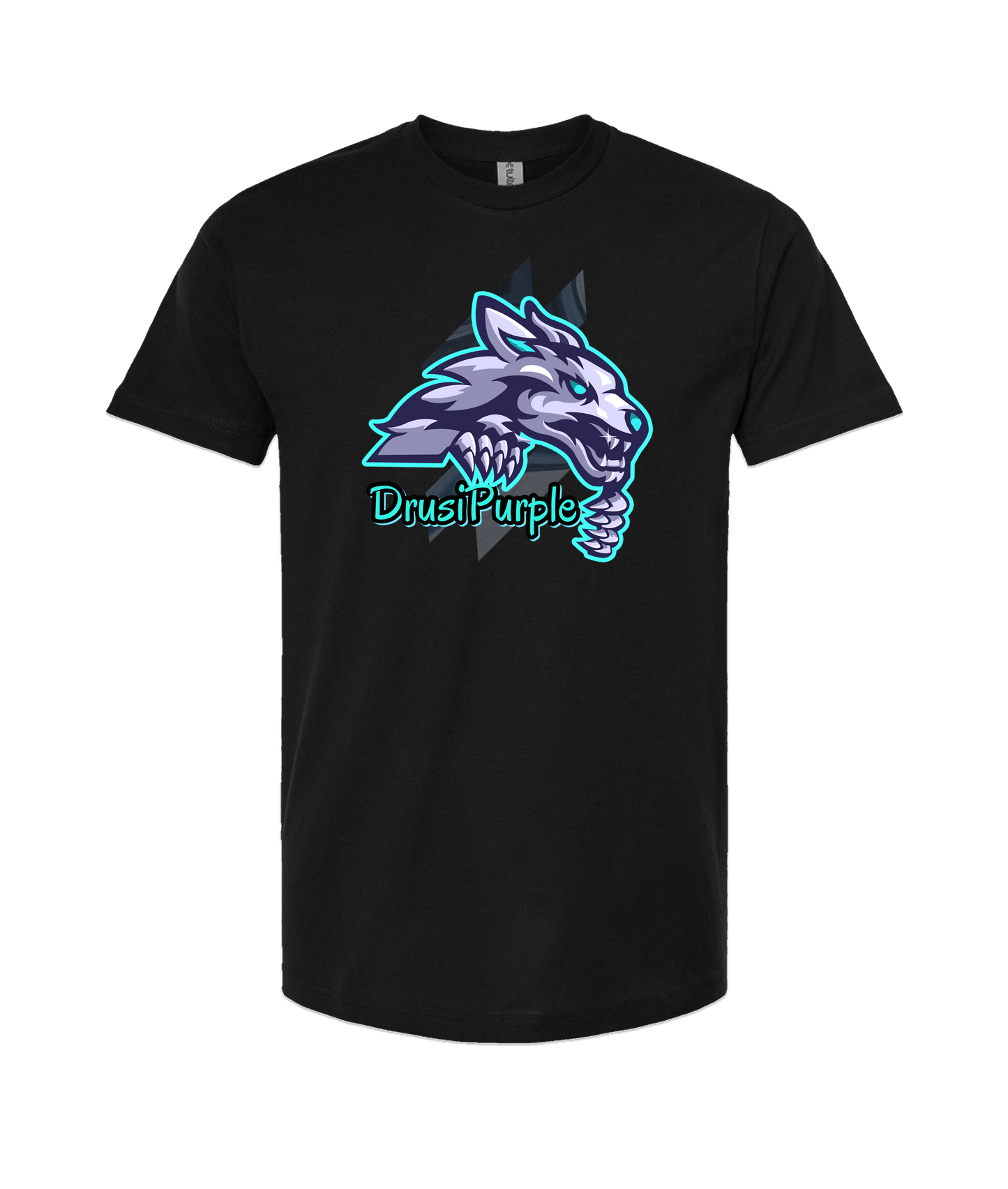 DrusiPurple - Logo 1 - Black T Shirt