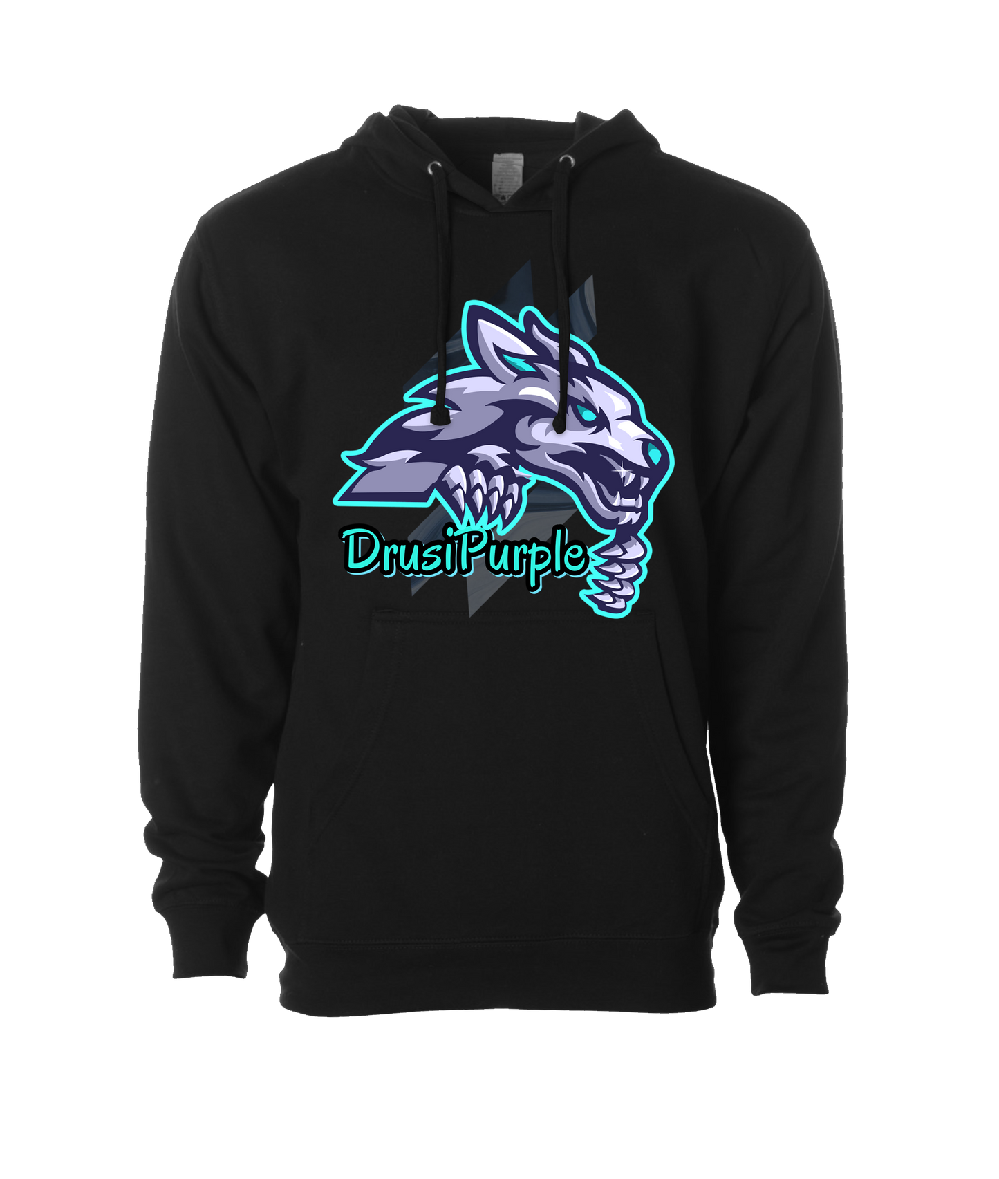DrusiPurple - Logo 1 - Black Hoodie