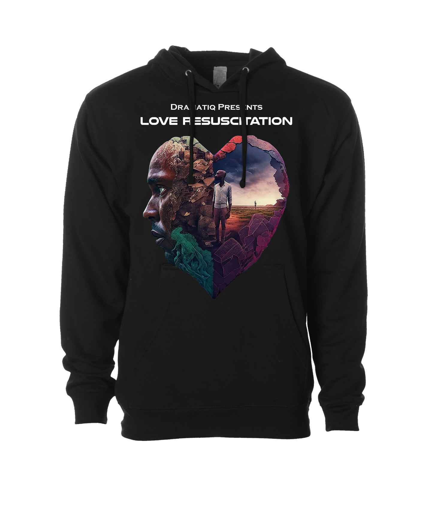 Dramatiq - LOVE RESUSCITATION LOGO 1 - Black Hoodie