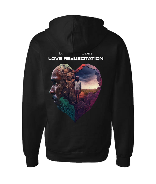 Dramatiq - LOVE RESUSCITATION LOGO 1 - Black Zip Up Hoodie