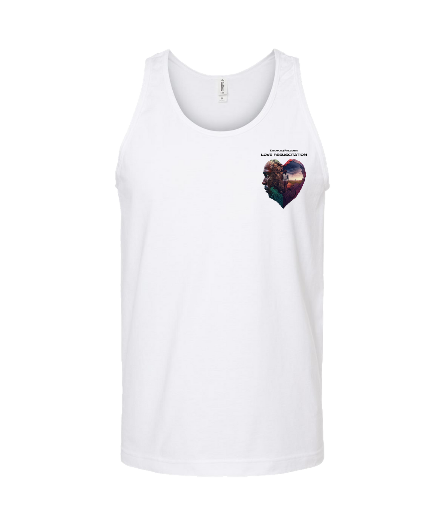 Dramatiq - LOVE RESUSCITATION LOGO 1 - White Tank Top