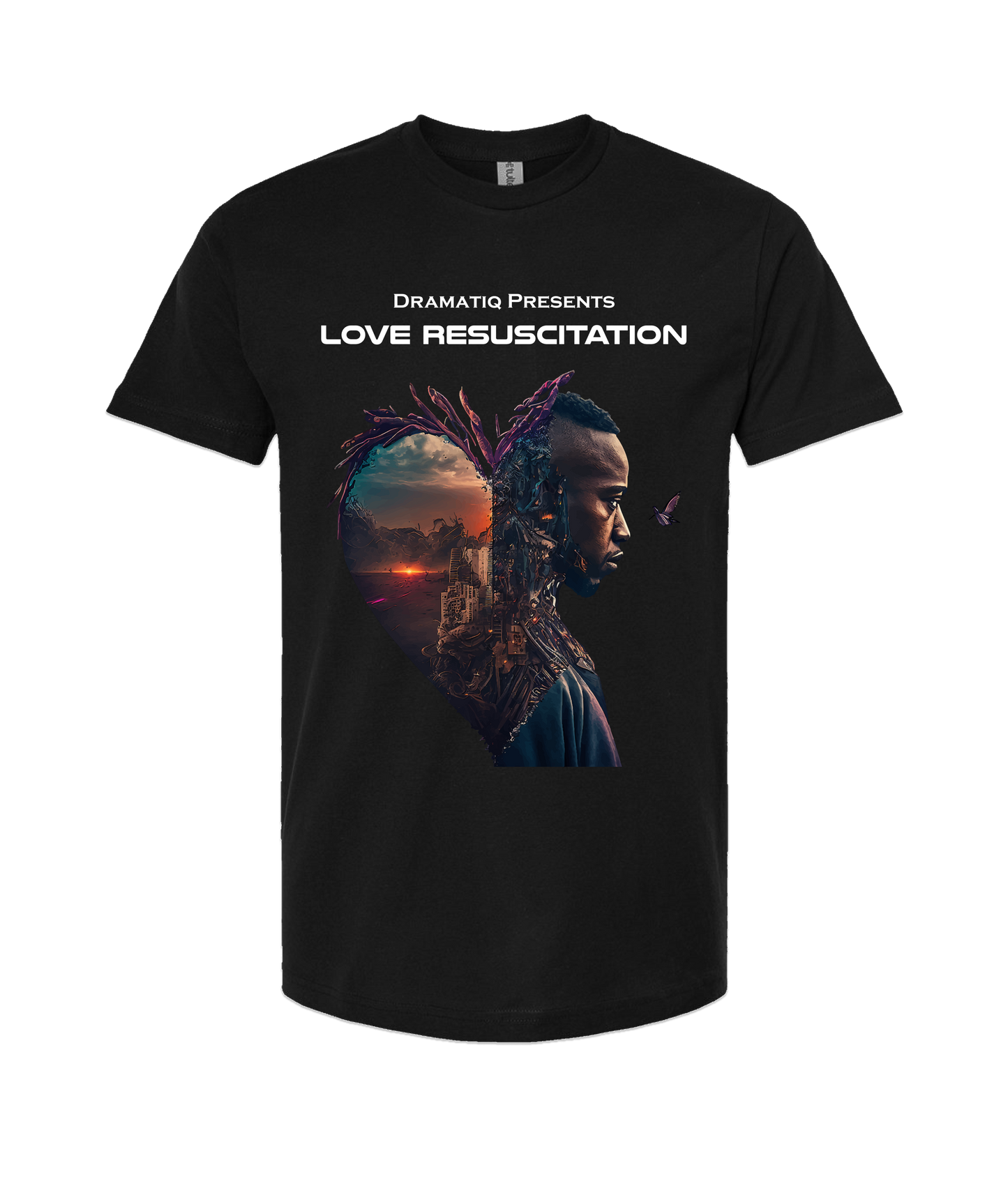 Dramatiq - LOVE RESUSCITATION LOGO 2 - Black T Shirt