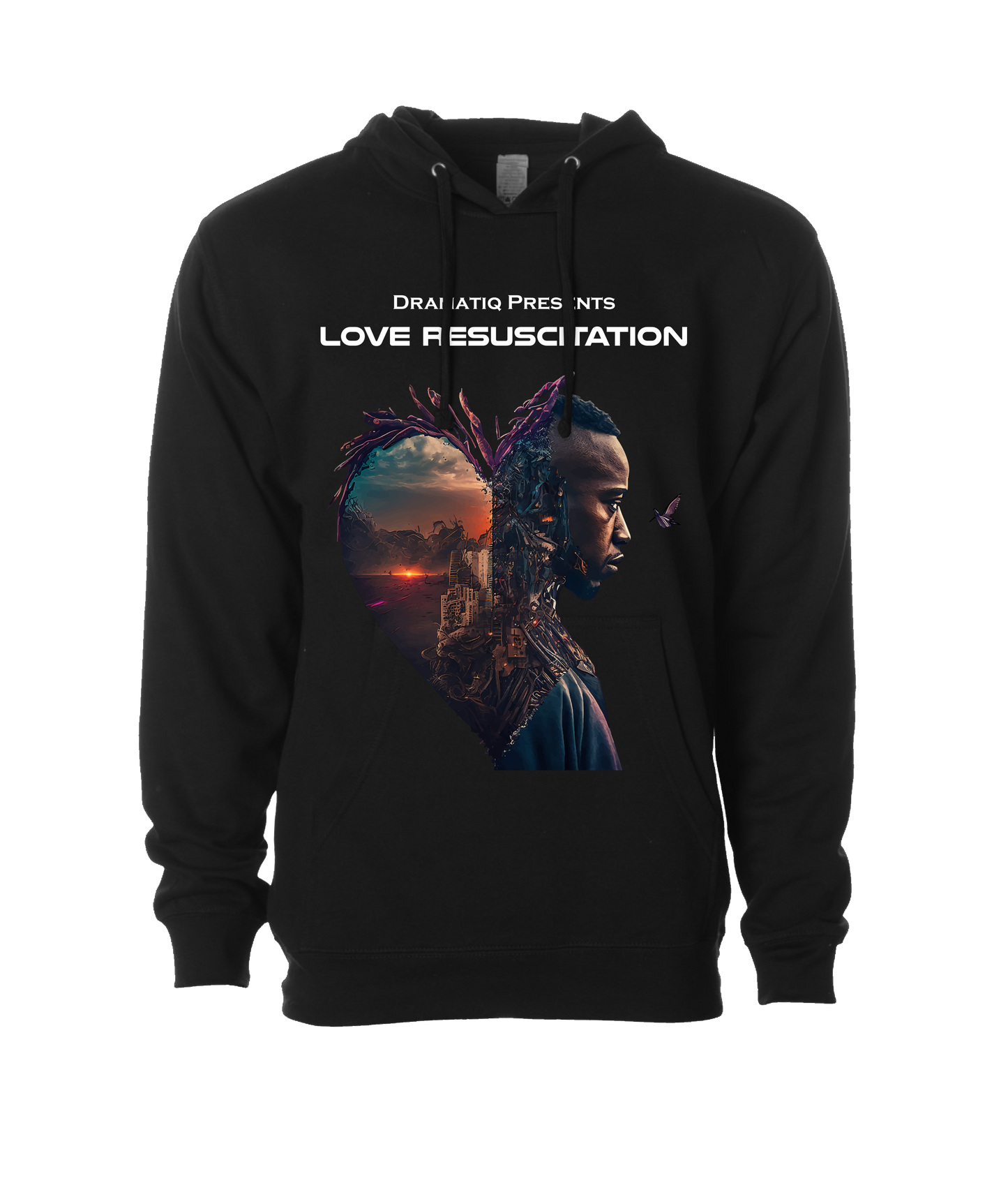 Dramatiq - LOVE RESUSCITATION LOGO 2 - Black Hoodie