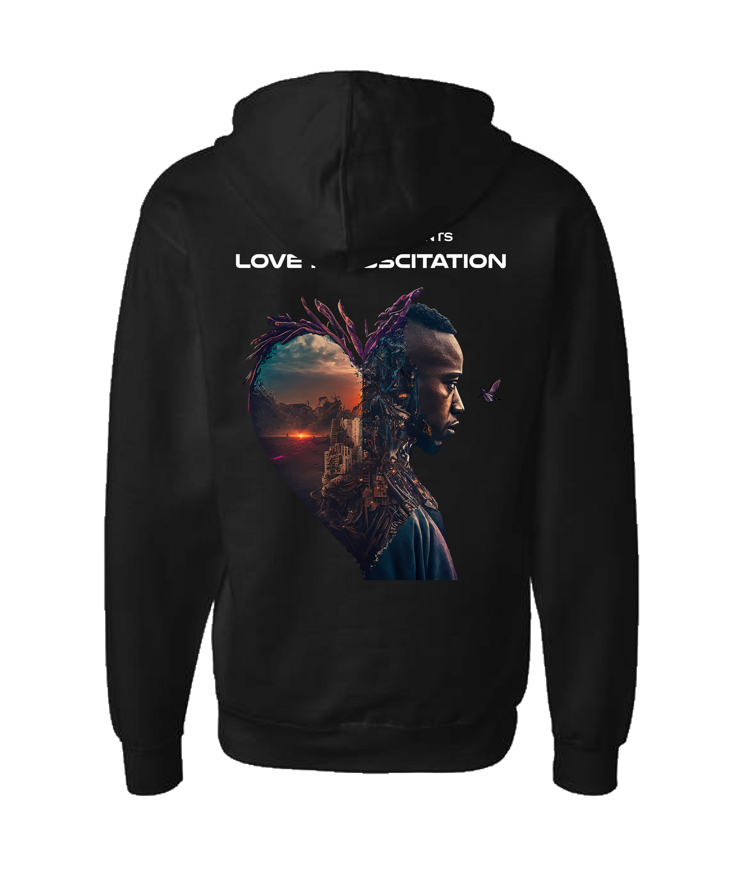Dramatiq - LOVE RESUSCITATION LOGO 2 - Black Zip Up Hoodie