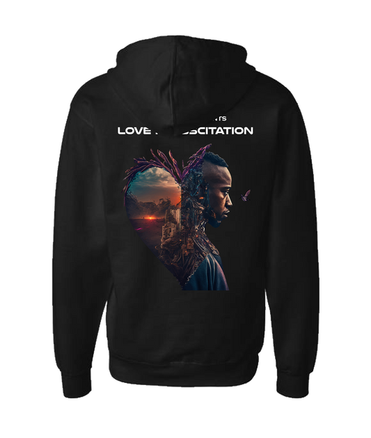 Dramatiq - LOVE RESUSCITATION LOGO 2 - Black Zip Up Hoodie
