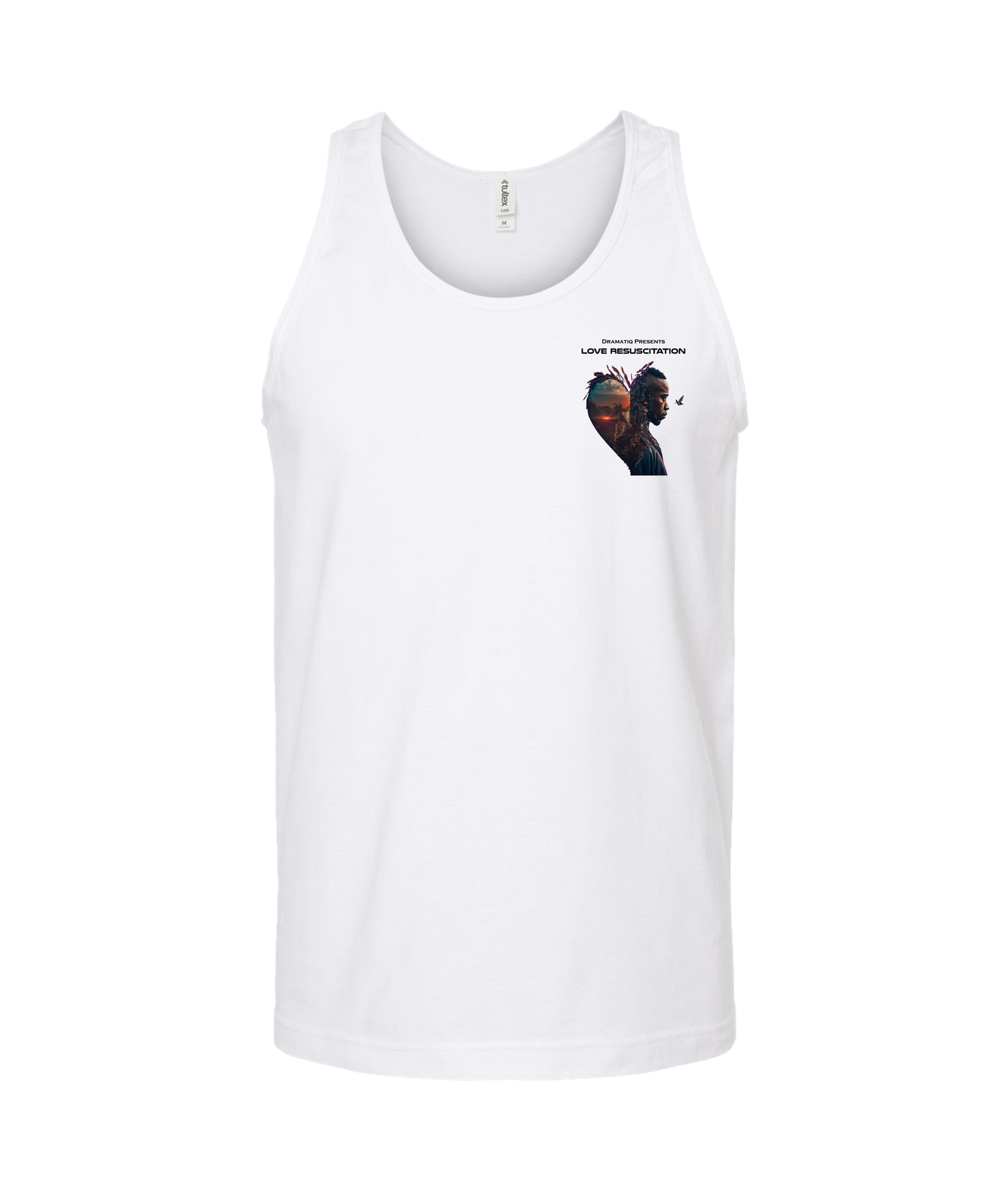 Dramatiq - LOVE RESUSCITATION LOGO 2 - White Tank Top