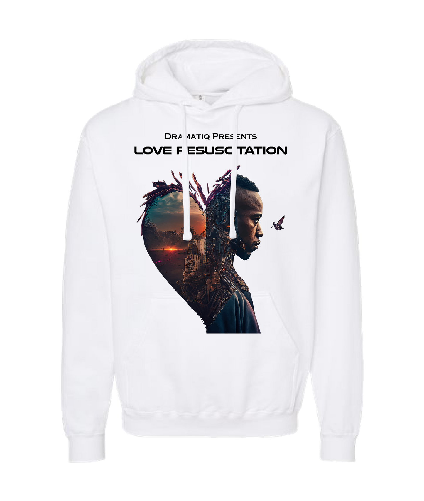 Dramatiq - LOVE RESUSCITATION LOGO 2 - White Hoodie