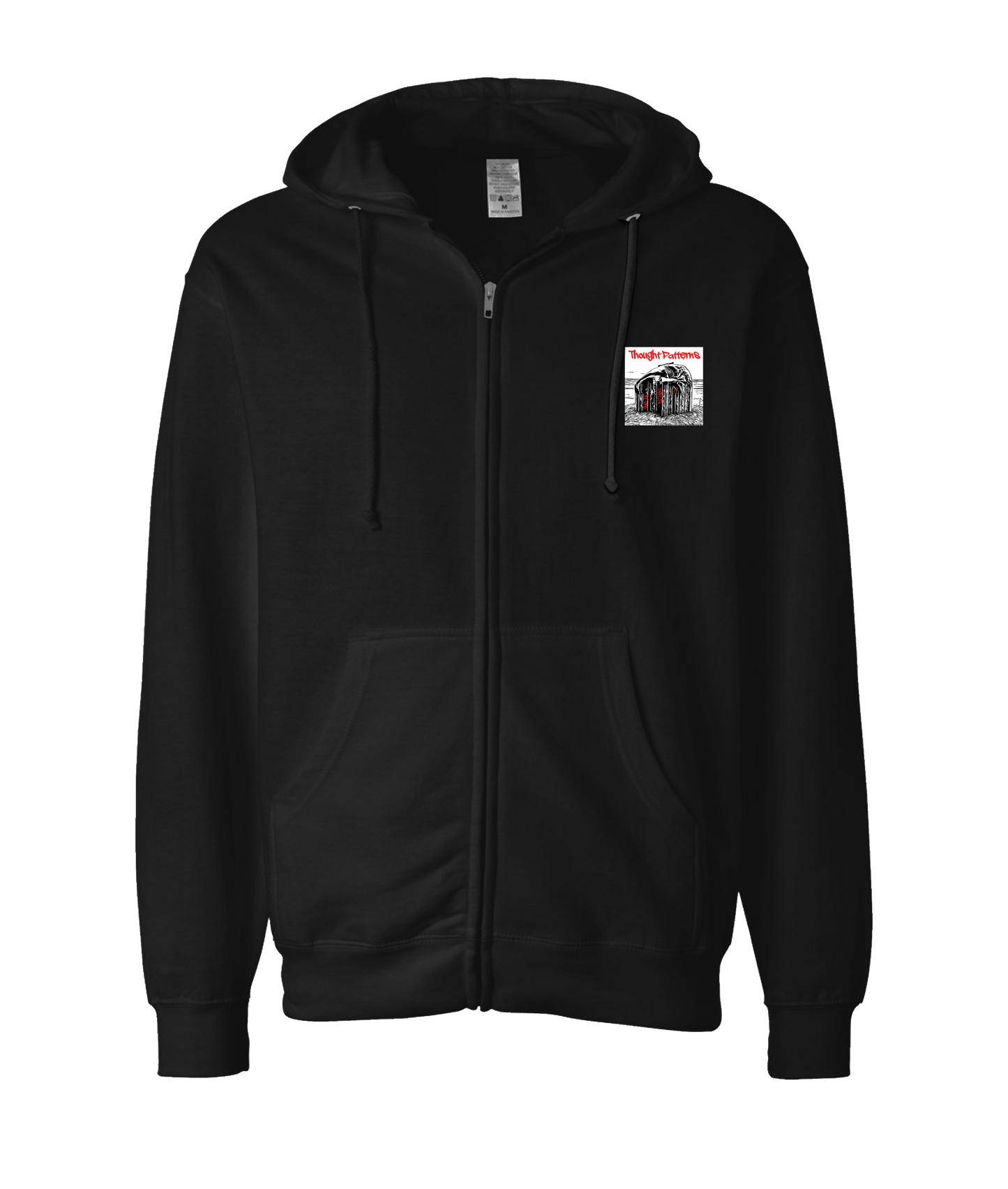 Dsplita - Thought Patterns - Black Zip Up Hoodie