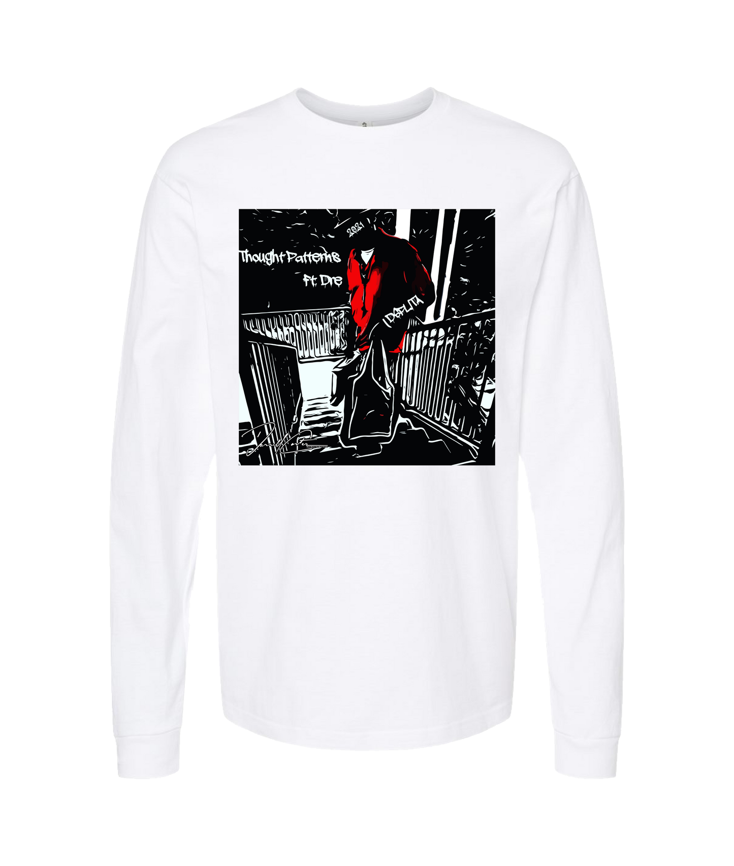 Dsplita - Thought Patterns - White Long Sleeve T