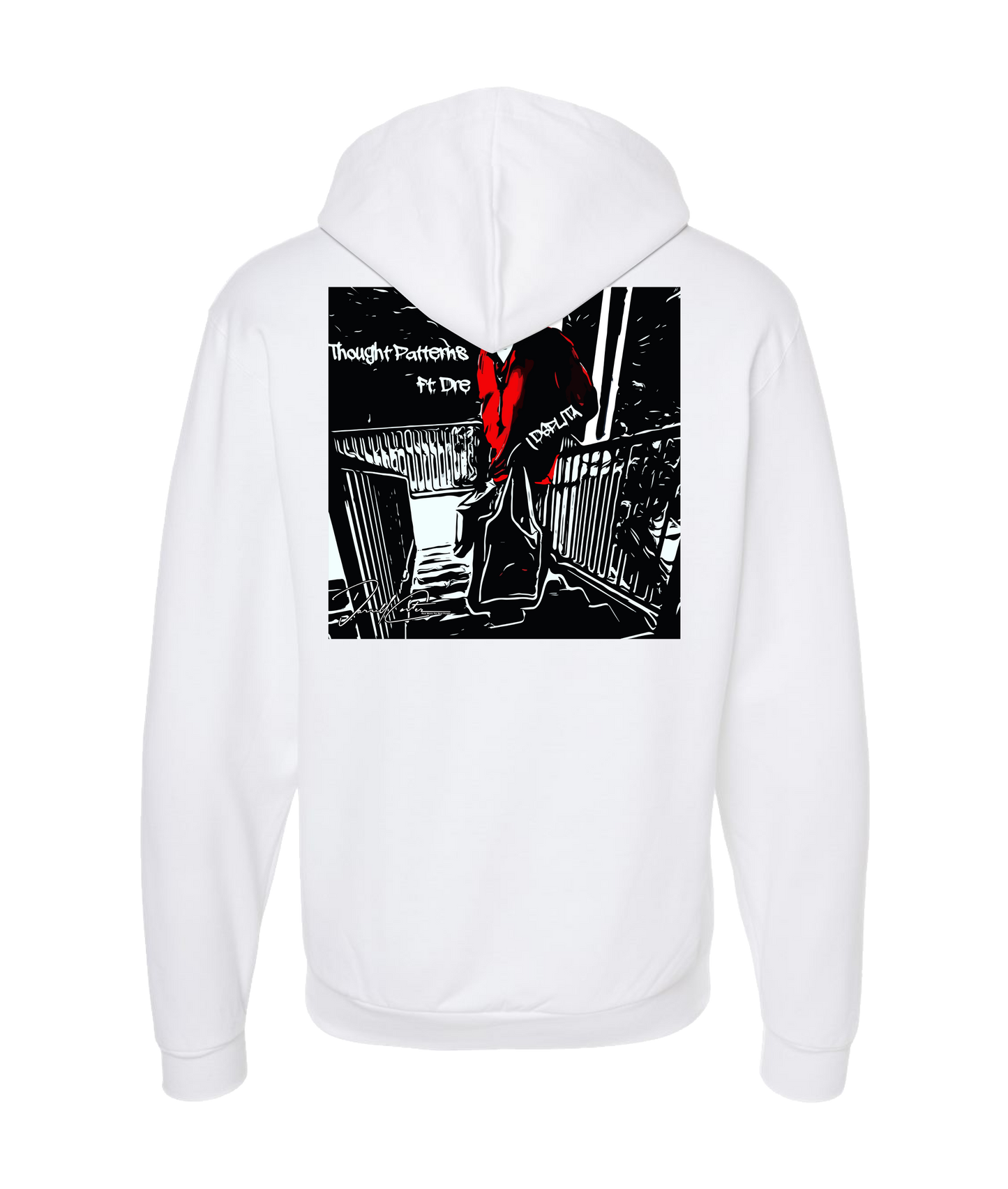 Dsplita - Thought Patterns - White Zip Up Hoodie