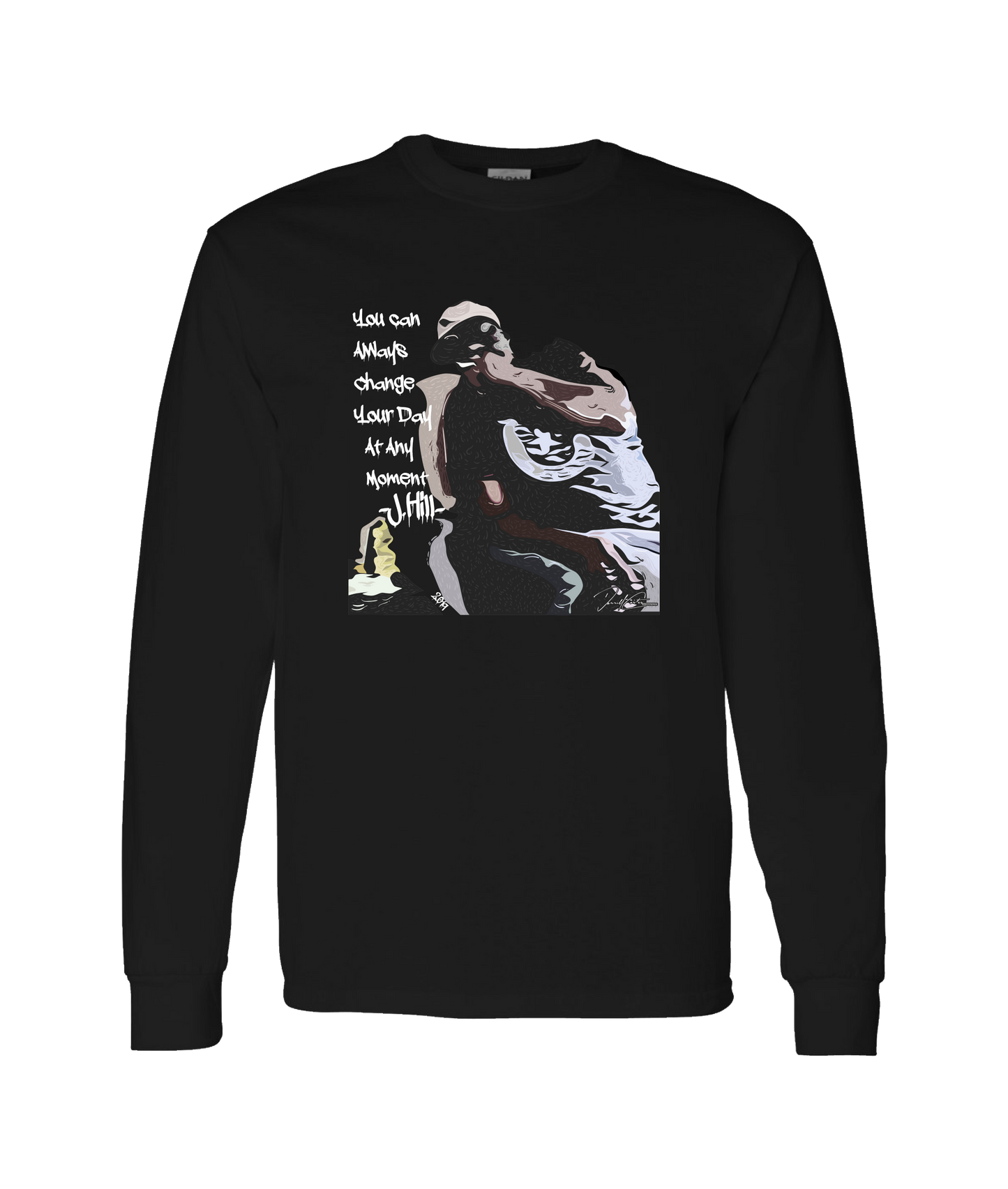 Dsplita - Change Your Day - Black Long Sleeve T