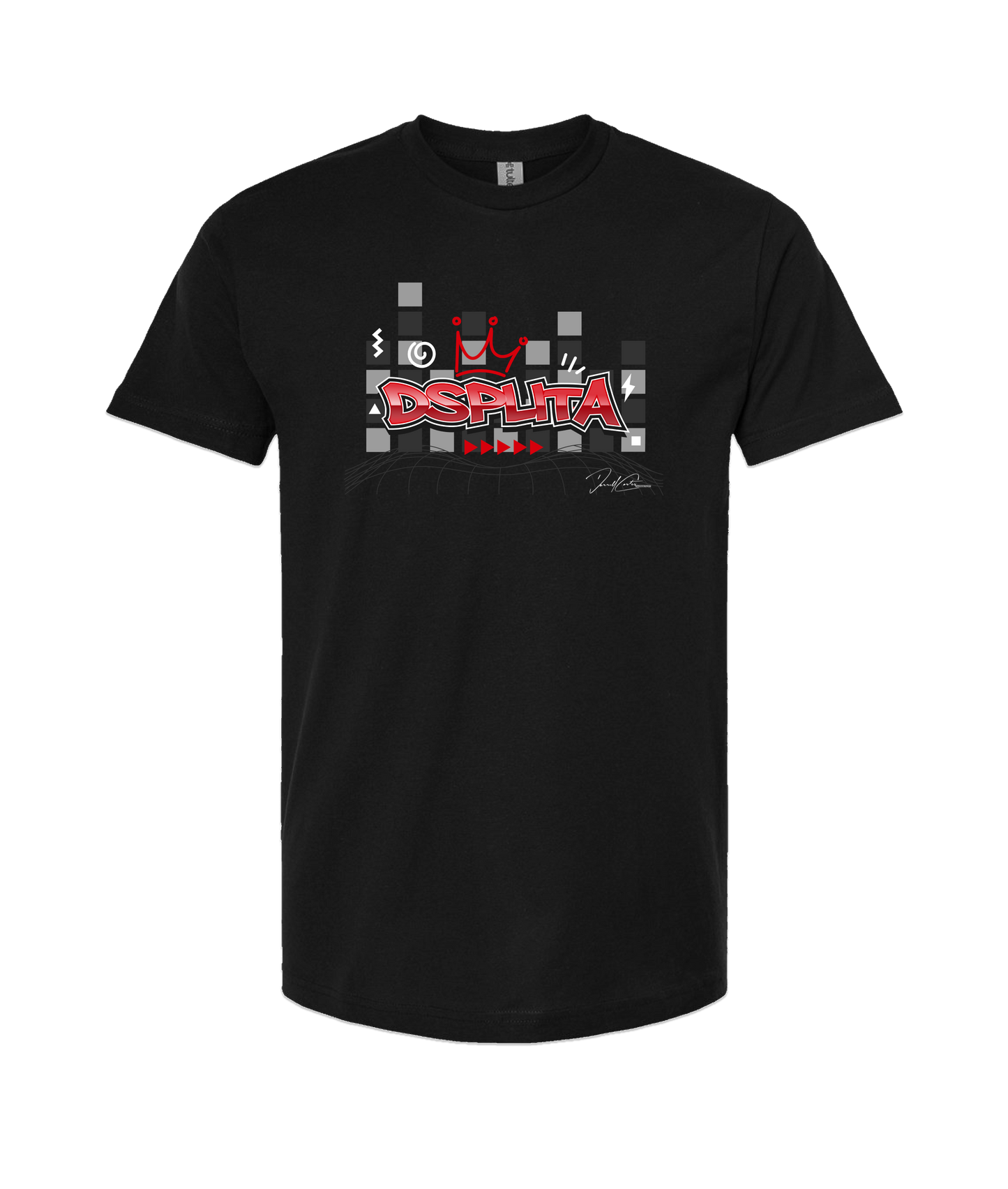 Dsplita - Checkers - Black T-Shirt