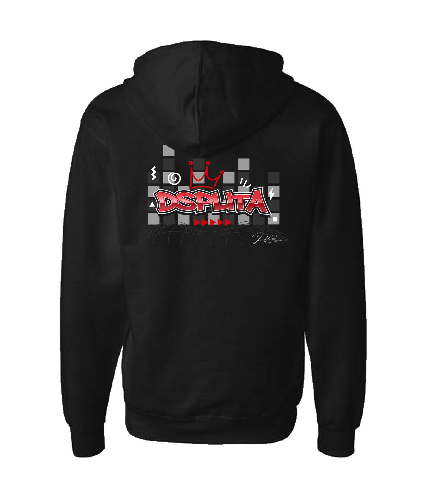 Dsplita - Checkers - Black Zip Up Hoodie
