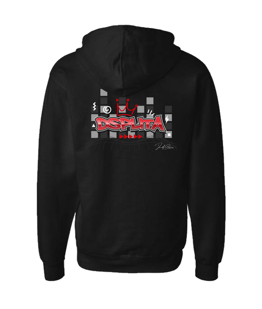 Dsplita - Checkers - Black Zip Up Hoodie