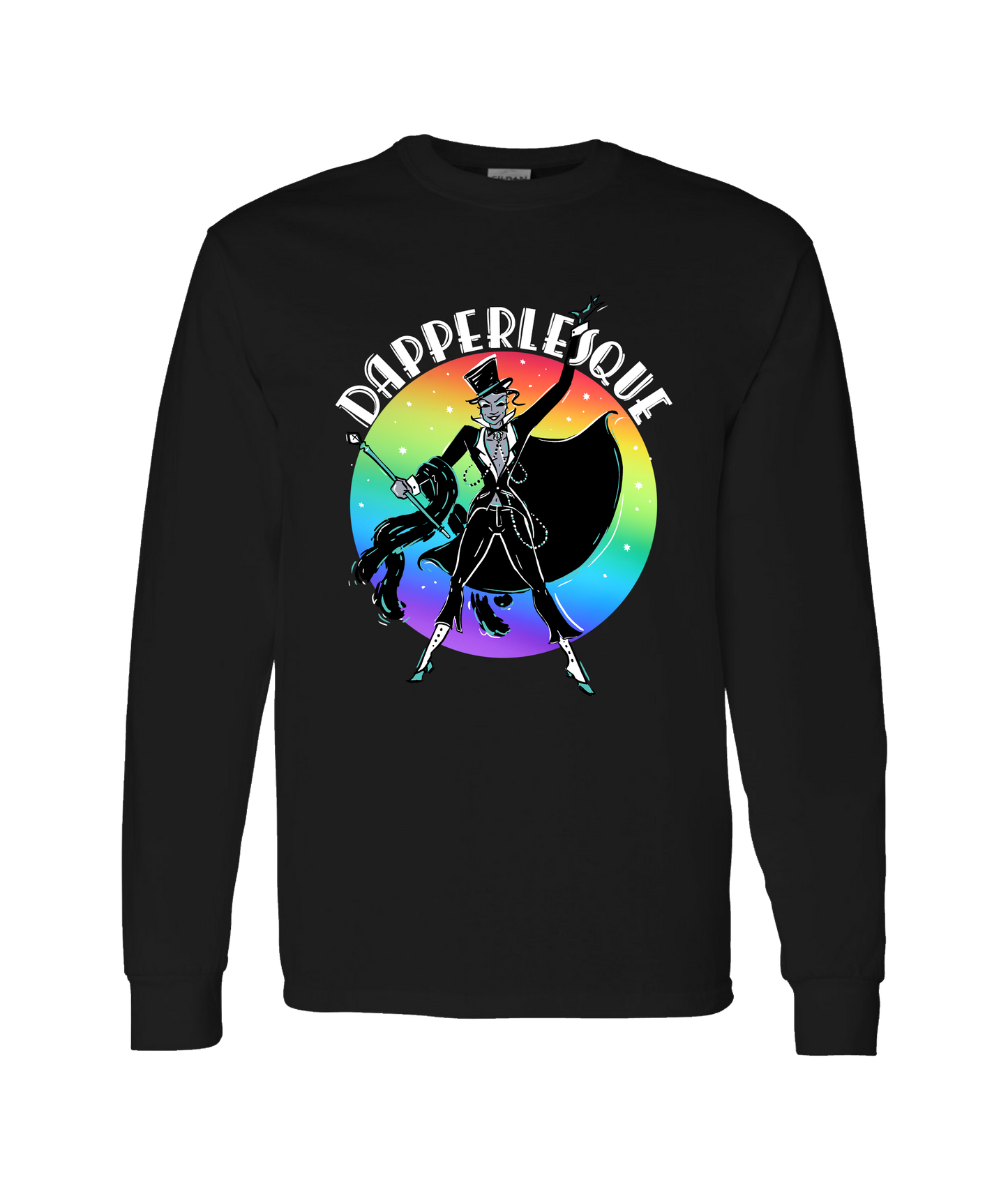 Dapperlesque - Logo - Black Long Sleeve T