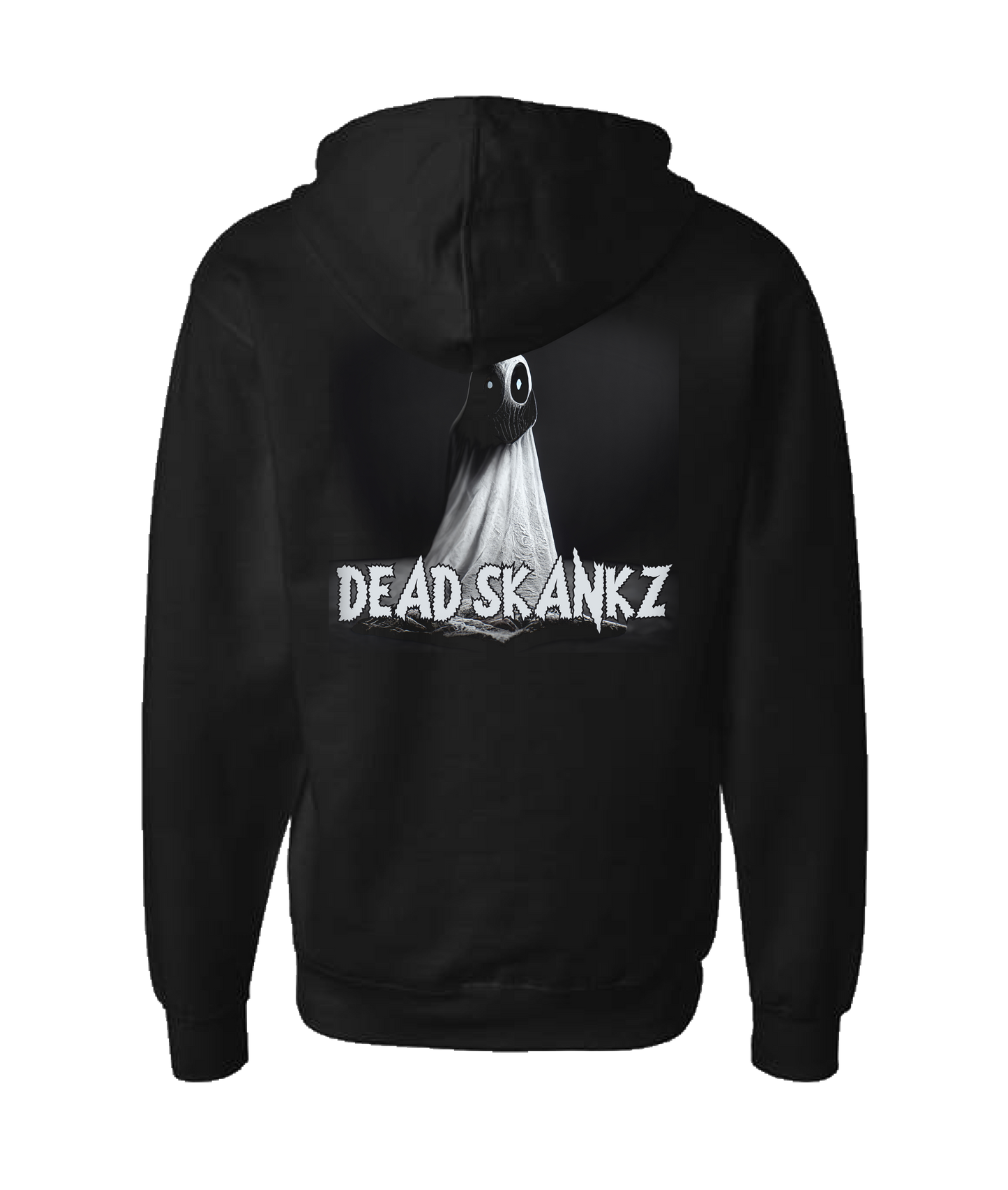 Dead Skankz - Ghost - Black Zip Up Hoodie
