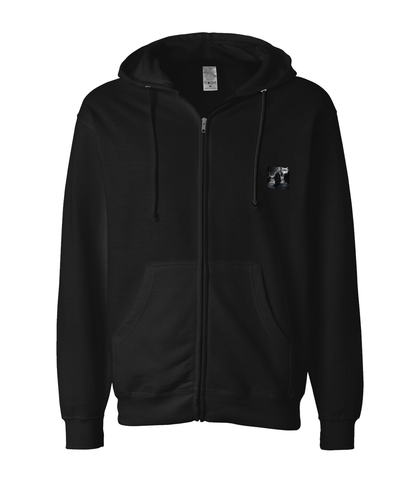 Doomed User - Cryptic Tomb - Black Zip Up Hoodie