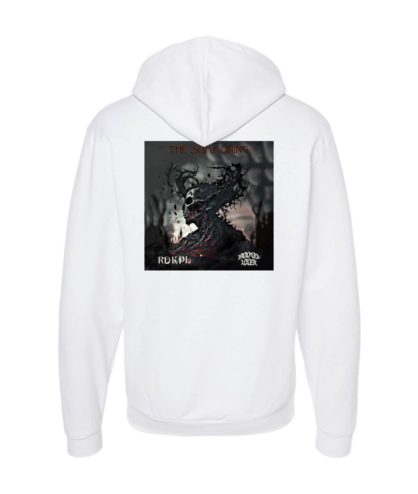 Doomed User - The Summoning - White Zip Up Hoodie