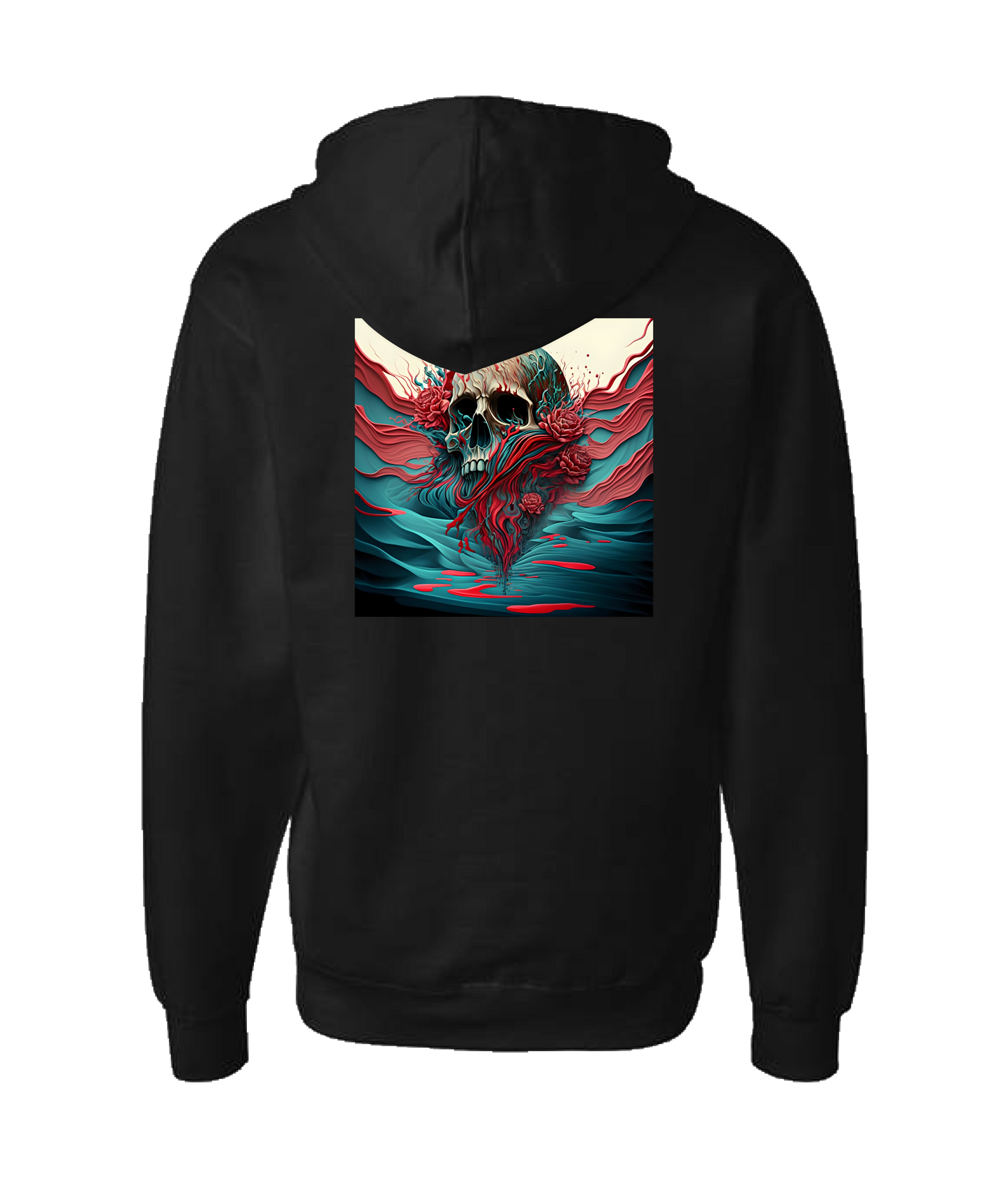 Doomed User - Burstskull - Black Zip Up Hoodie