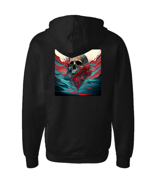 Doomed User - Burstskull - Black Zip Up Hoodie