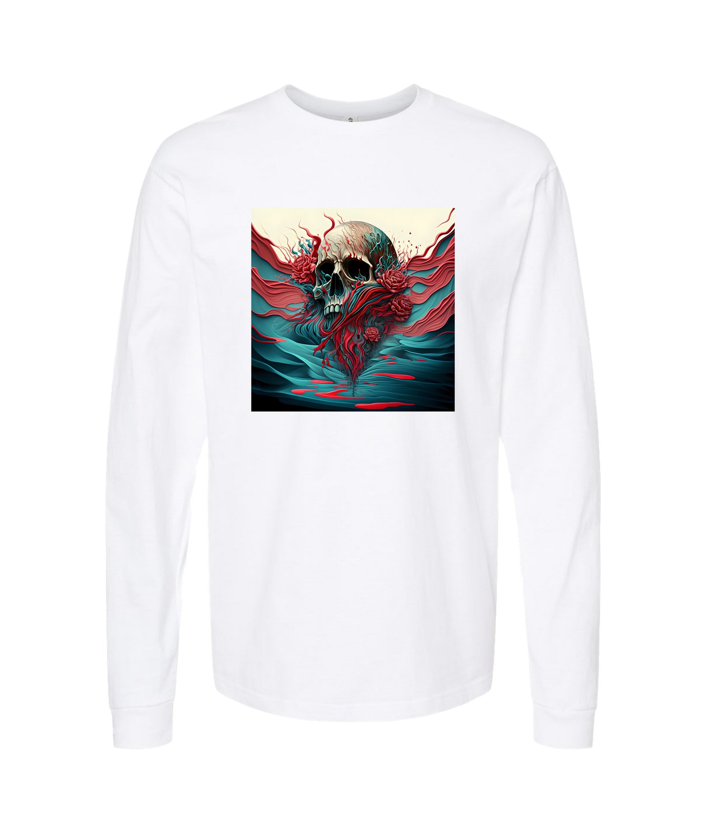 Doomed User - Burstskull - White Long Sleeve T