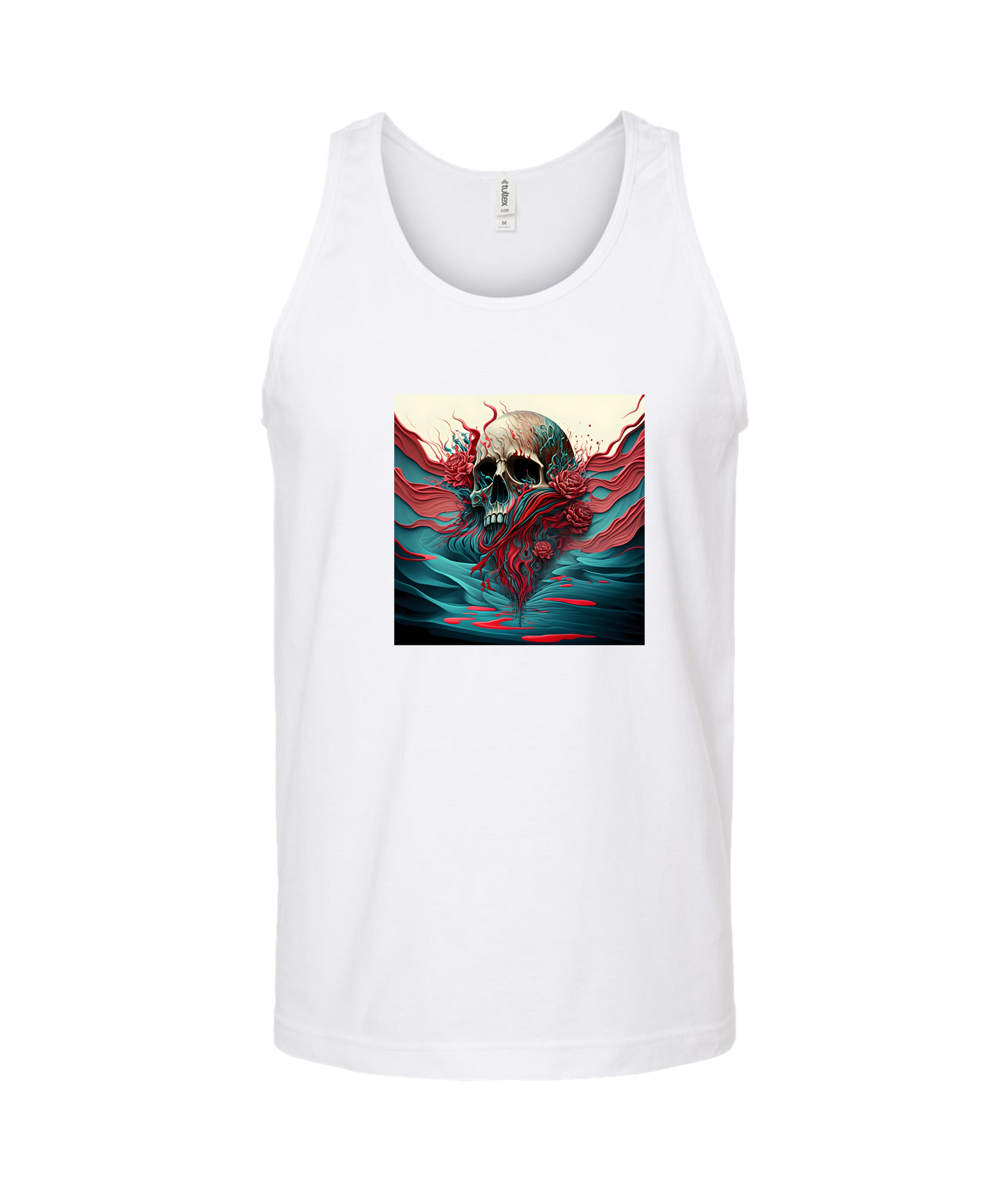 Doomed User - Burstskull - White Tank Top