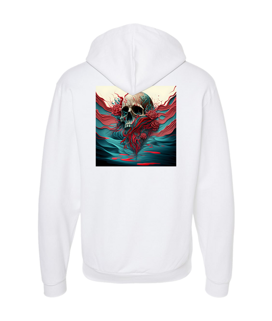 Doomed User - Burstskull - White Zip Up Hoodie