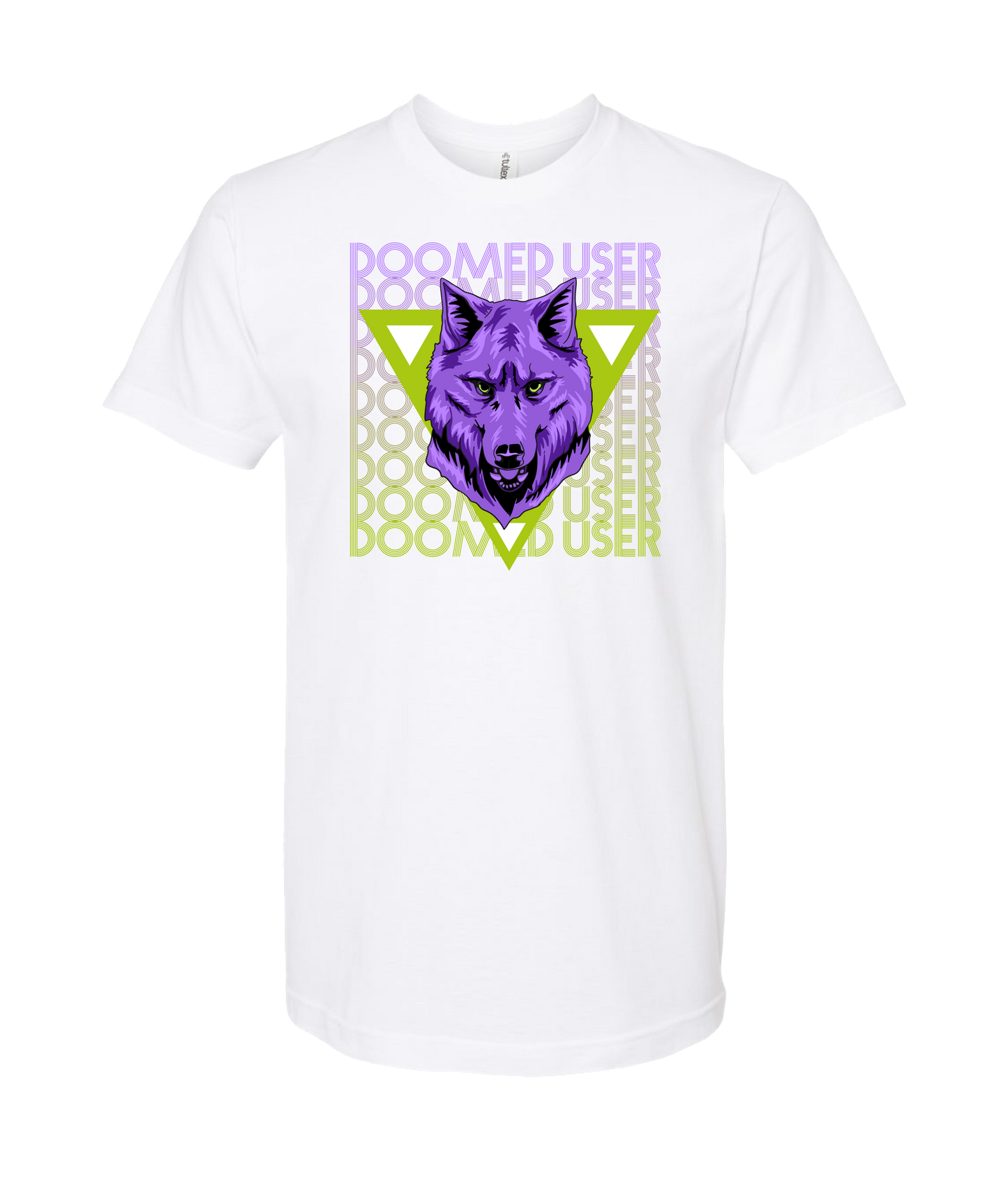 Doomed User - Wolf Purple - White T-Shirt