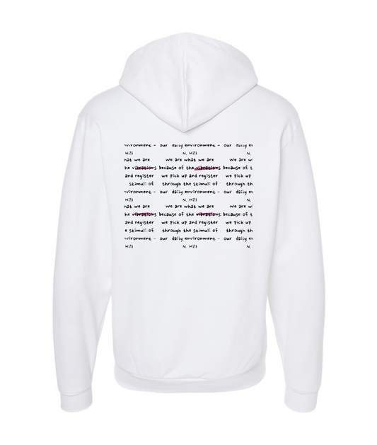V-DVSTOP - IT CAN CHANGE - White Zip Up Hoodie