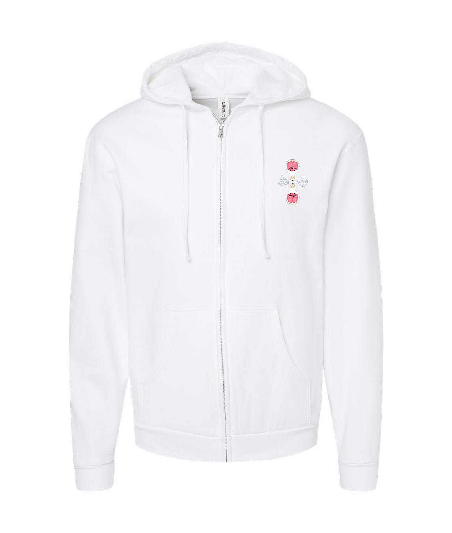 Da Vibe Shop - IT CAN CHANGE - White Zip Up Hoodie
