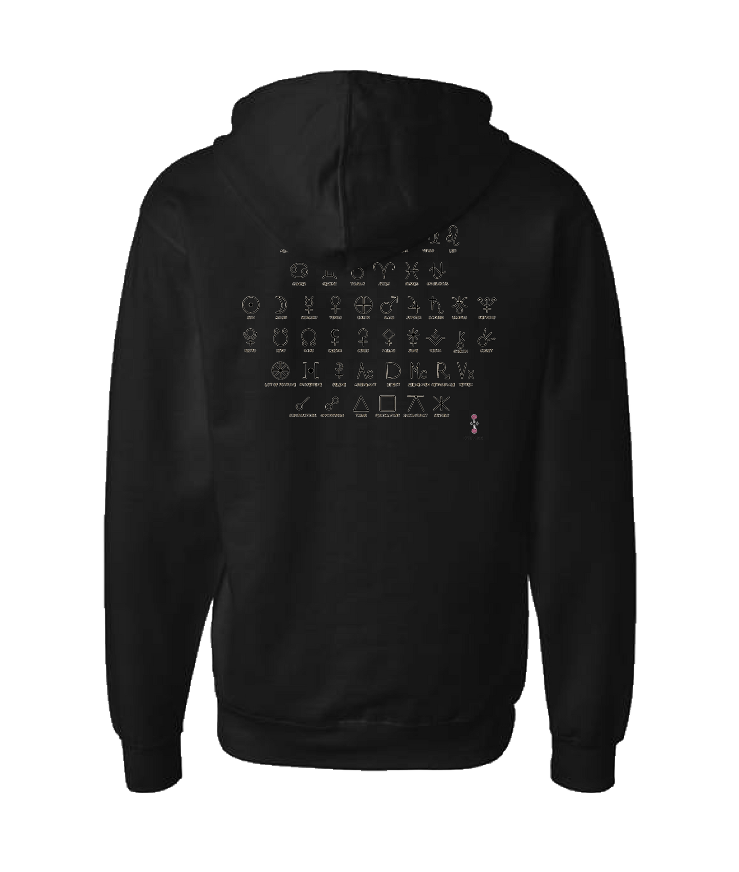 Da Vibe Shop - SYMBOLS - Black Zip Up Hoodie
