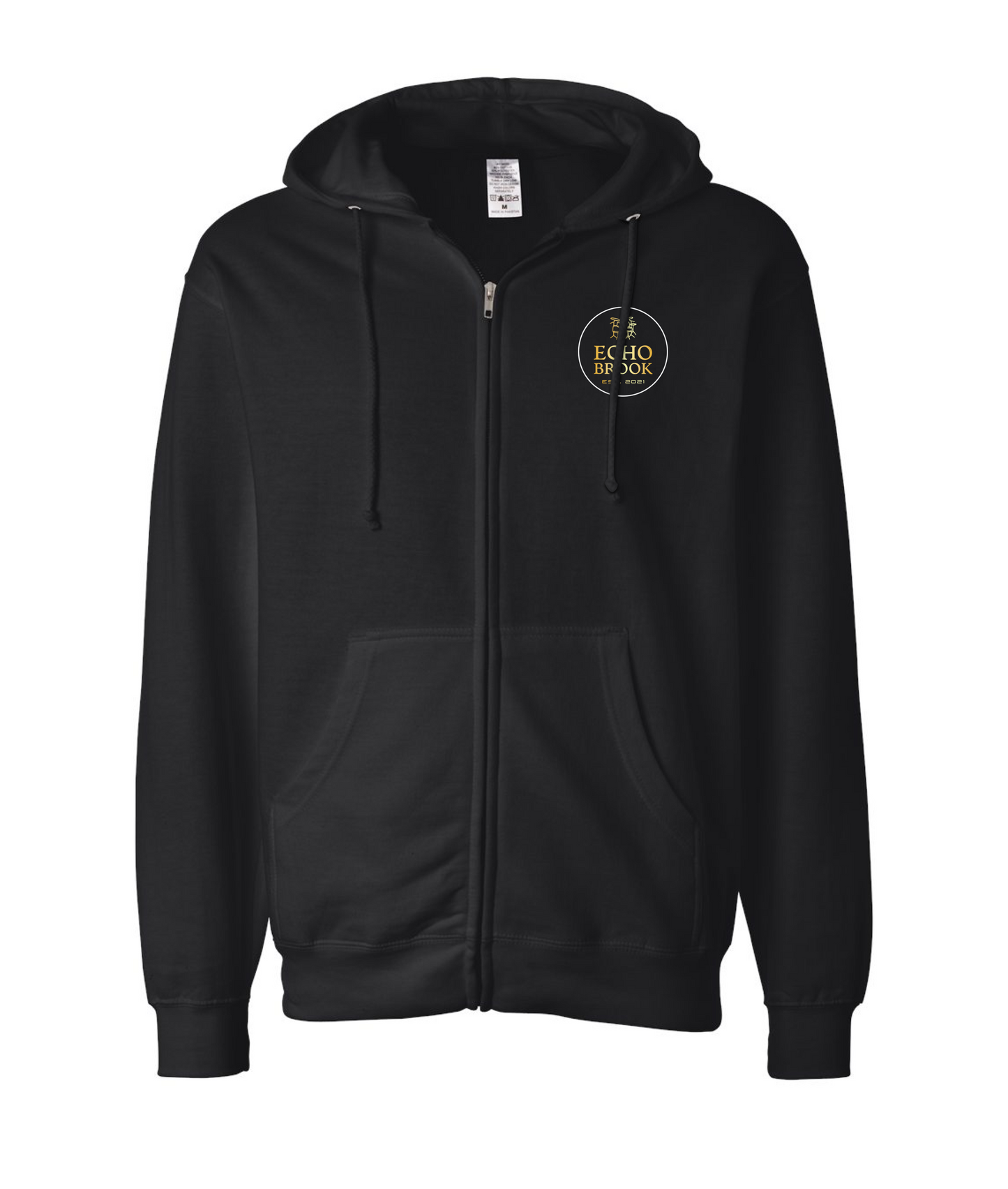 Echo Brook - Logo - Black Zip Hoodie
