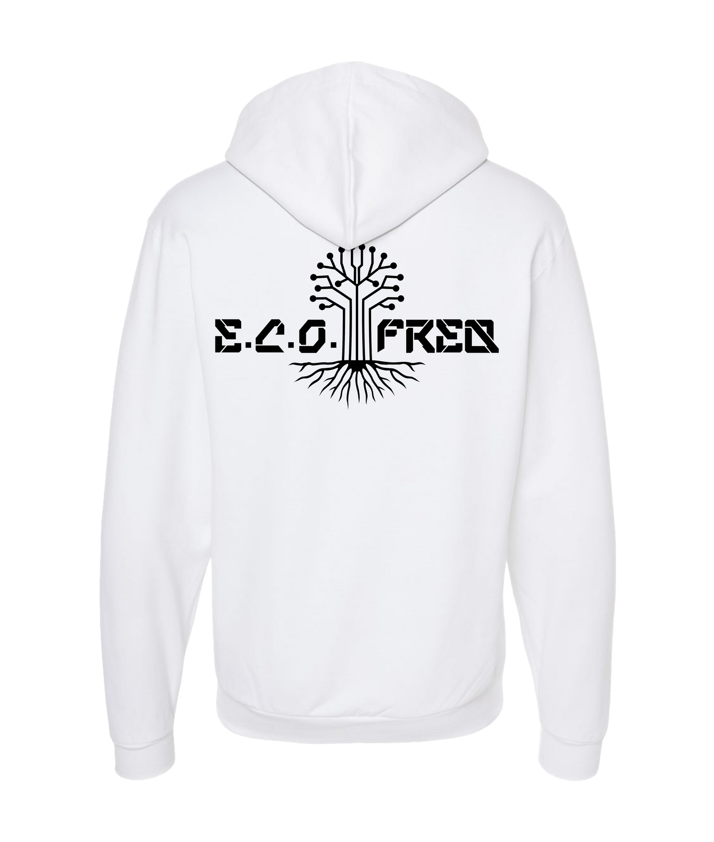 E.C.O.Freq - E.C.O TREE - White Zip Up Hoodie