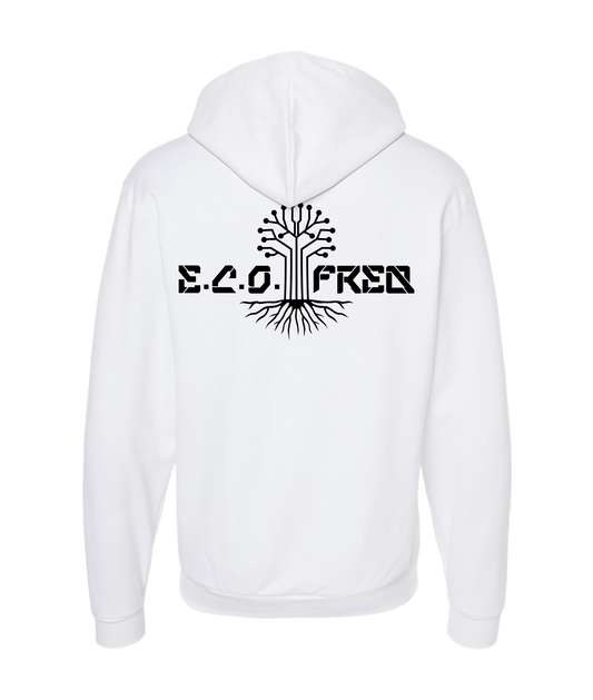 V-ECOTOP - E.C.O TREE - White Zip Up Hoodie