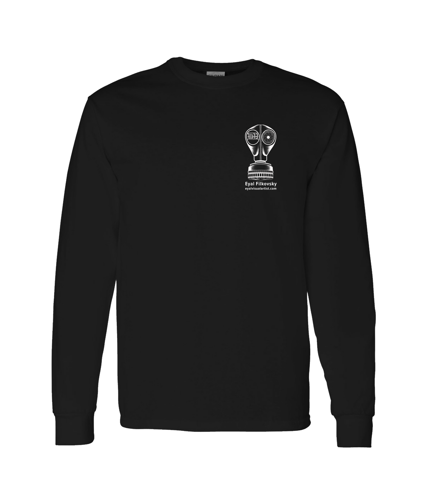 Eyal Filkovsky Visual Artist - Mask Logo - Black Long Sleeve T