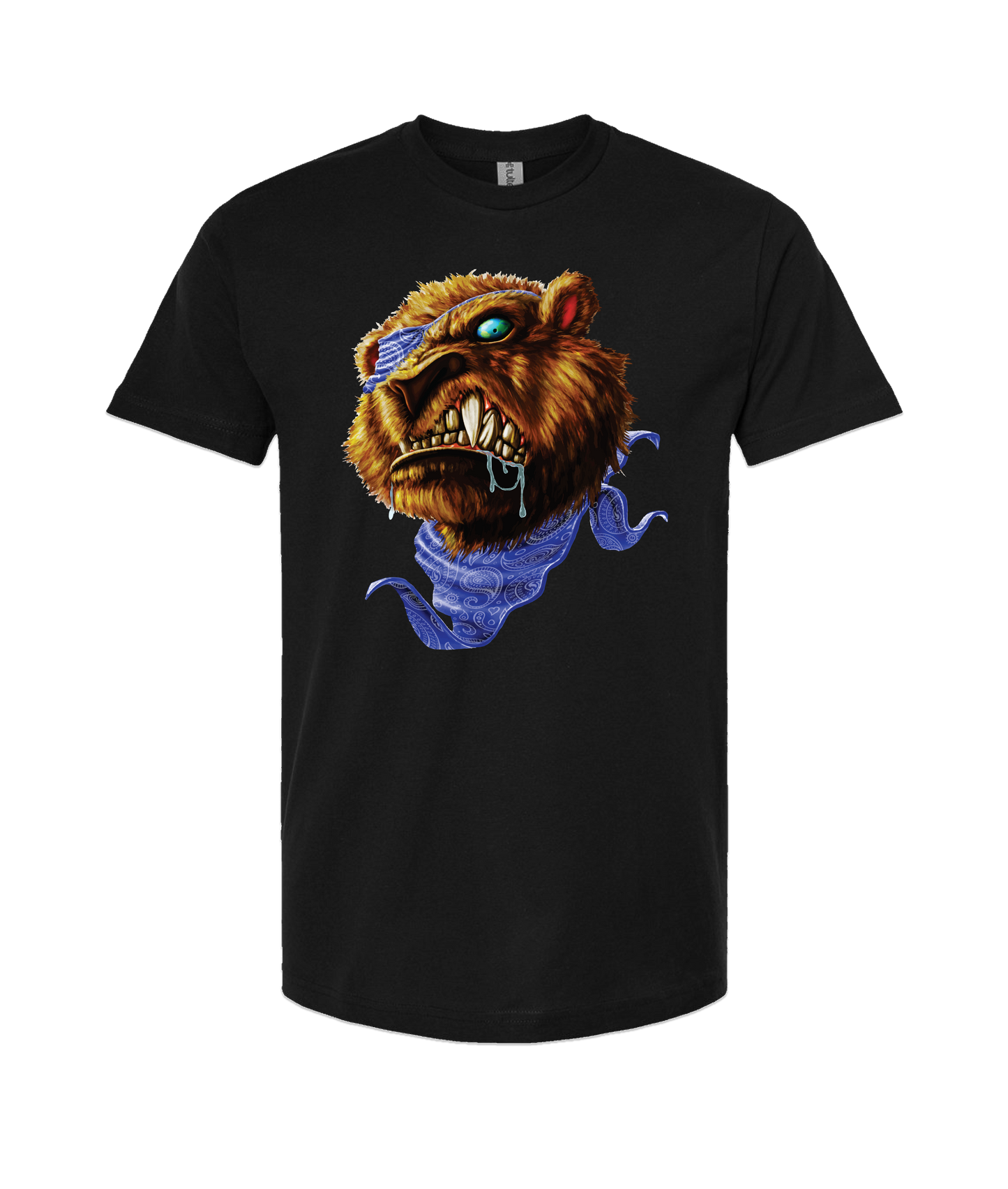Eighty Gee - Blue Bandana - Black T-Shirt
