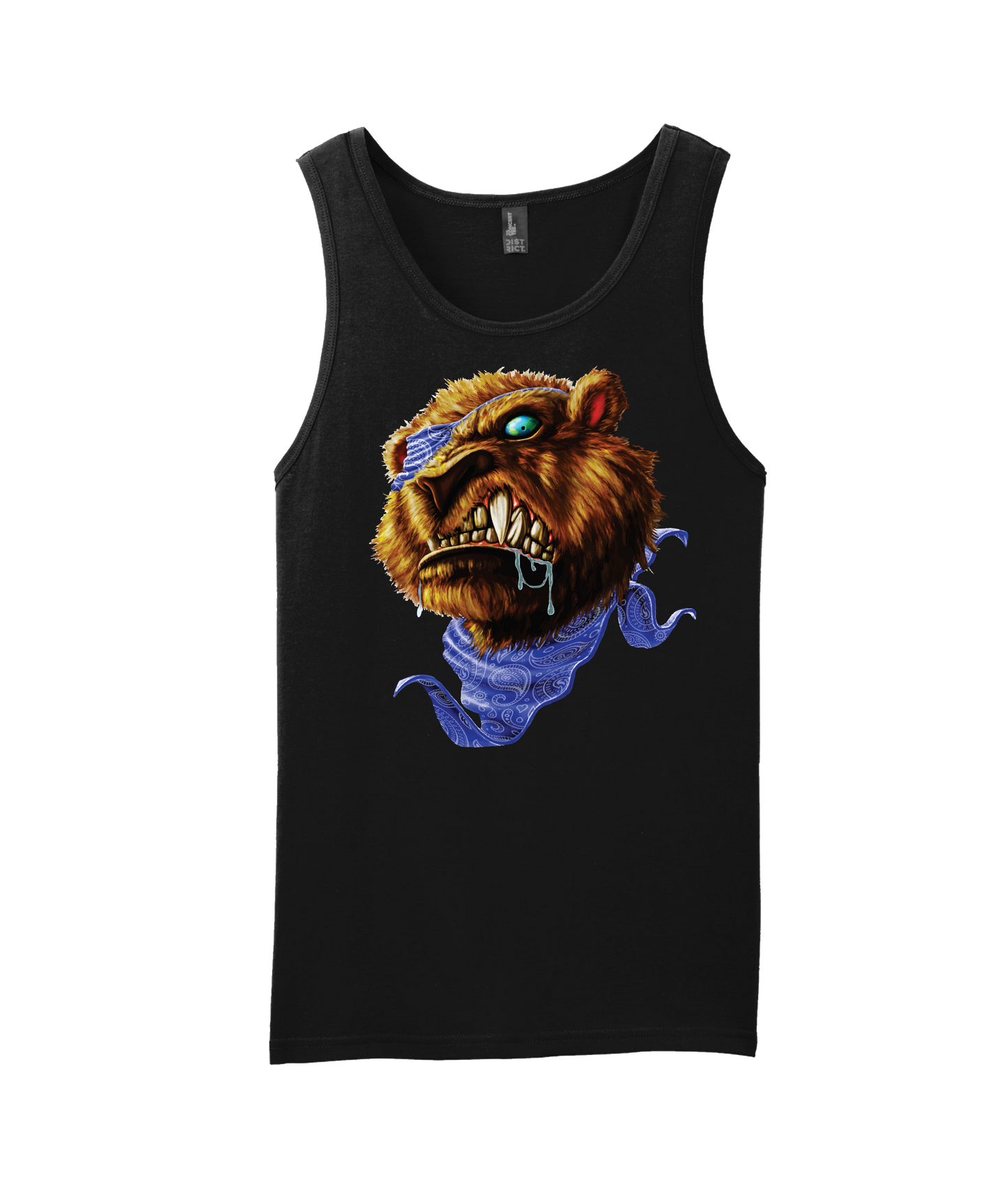 Eighty Gee - Blue Bandana - Black Tank Top