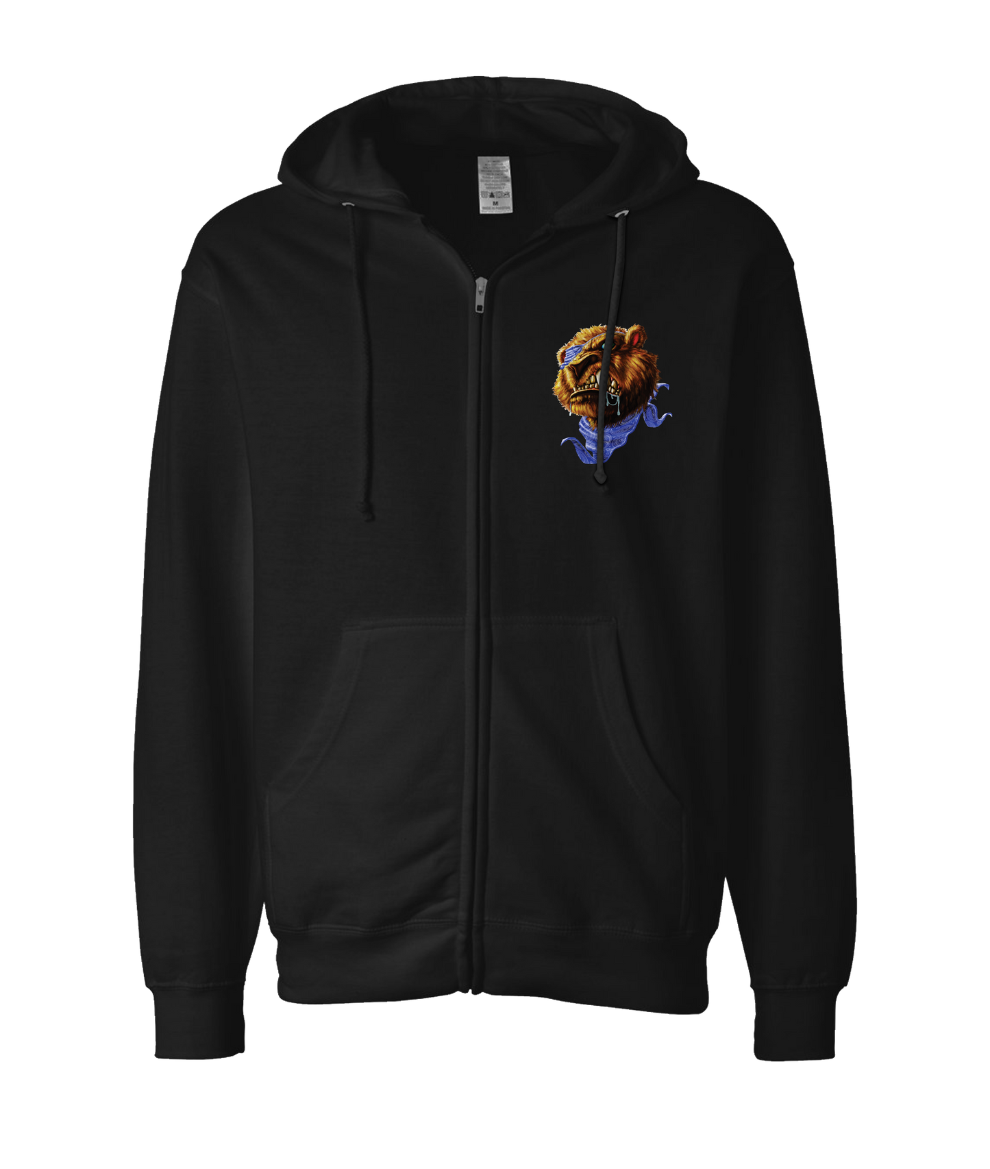 Eighty Gee - Blue Bandana - Black Zip Up Hoodie