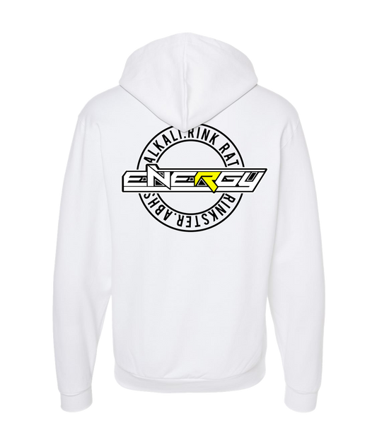 Energy Hockey - Circle Logo - White Zip Up Hoodie