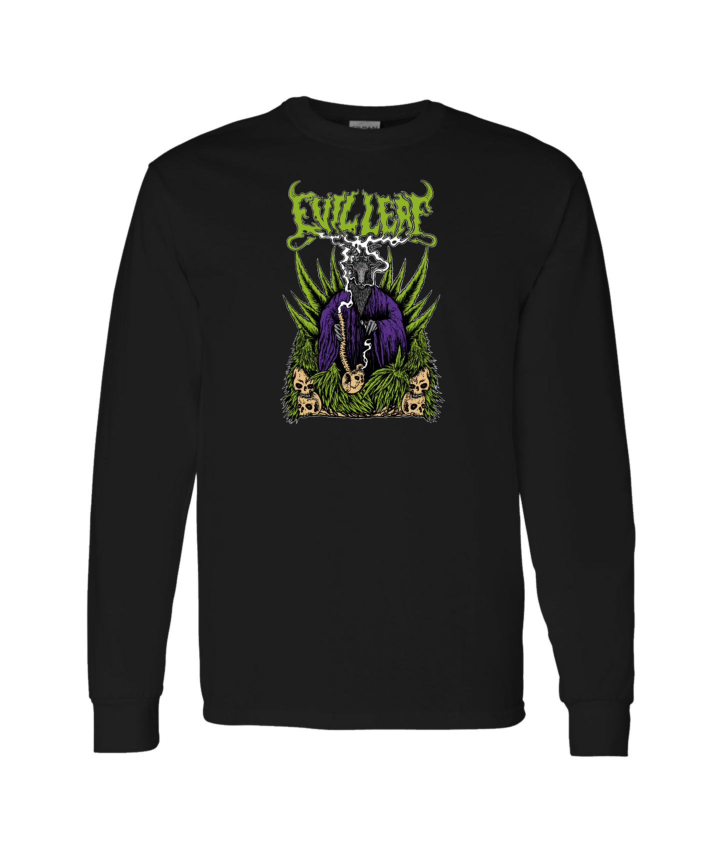 EvilLeaf - Evil Leaf Goat - Black Long Sleeve T
