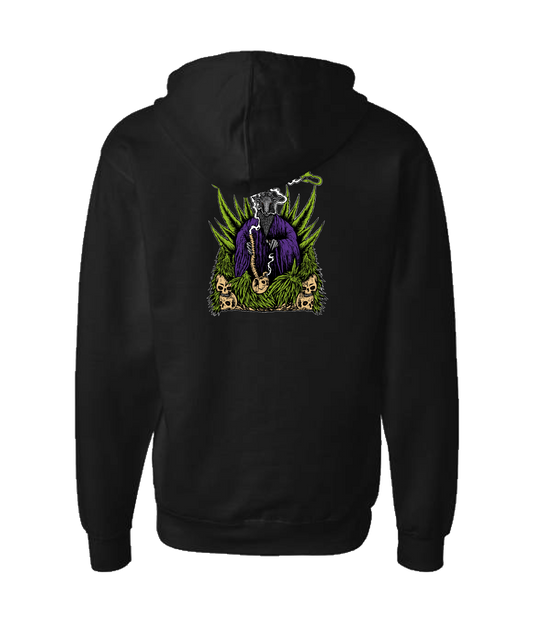 EvilLeaf - Evil Leaf Goat - Black Zip Up Hoodie