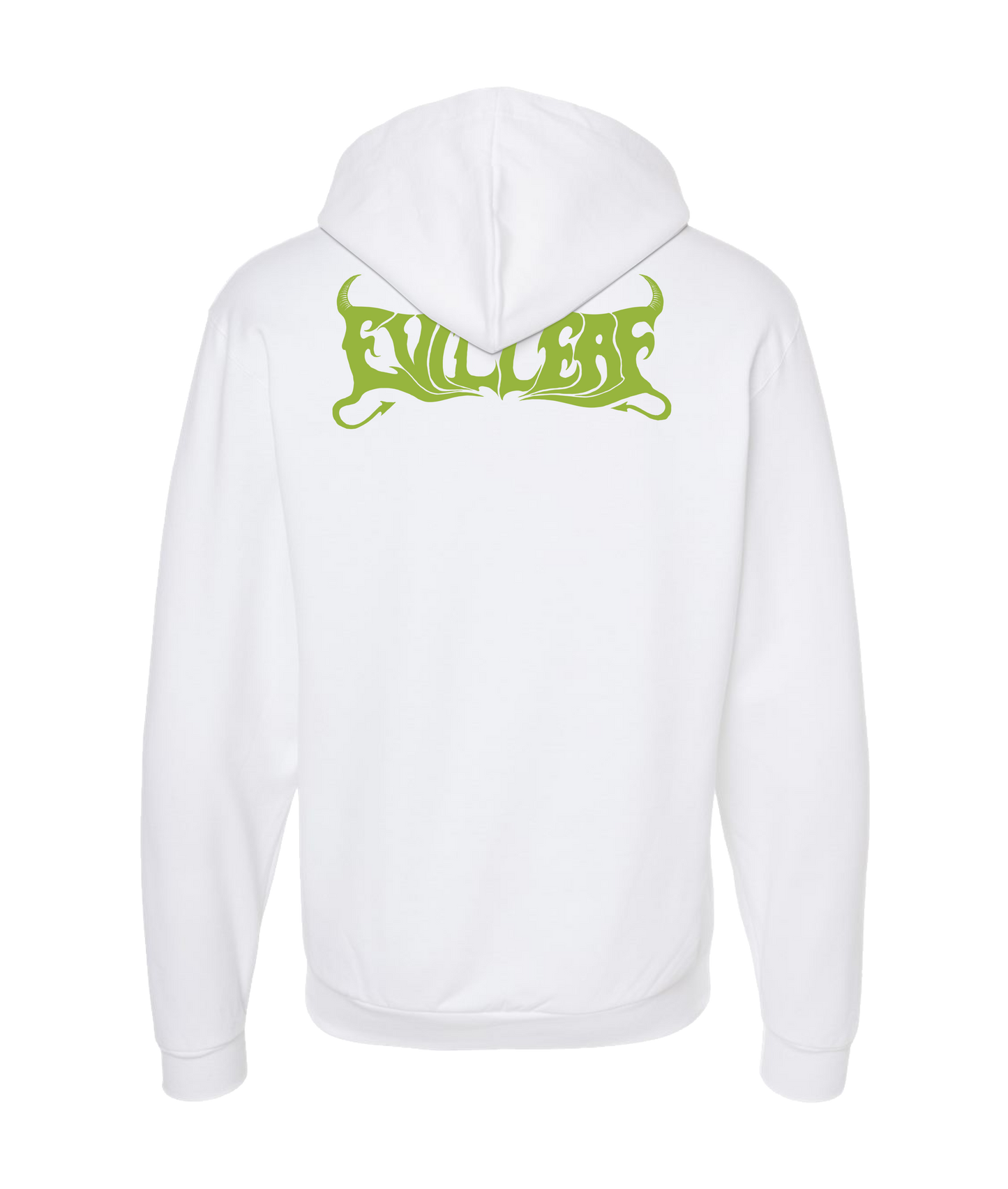 EvilLeaf - The Goat Leaf Of Evil - White Zip Up Hoodie