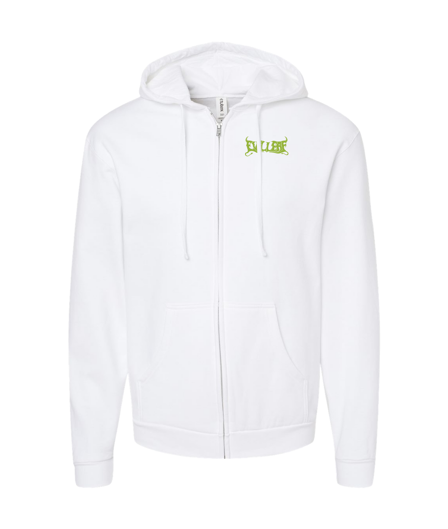 EvilLeaf - The Goat Leaf Of Evil - White Zip Up Hoodie